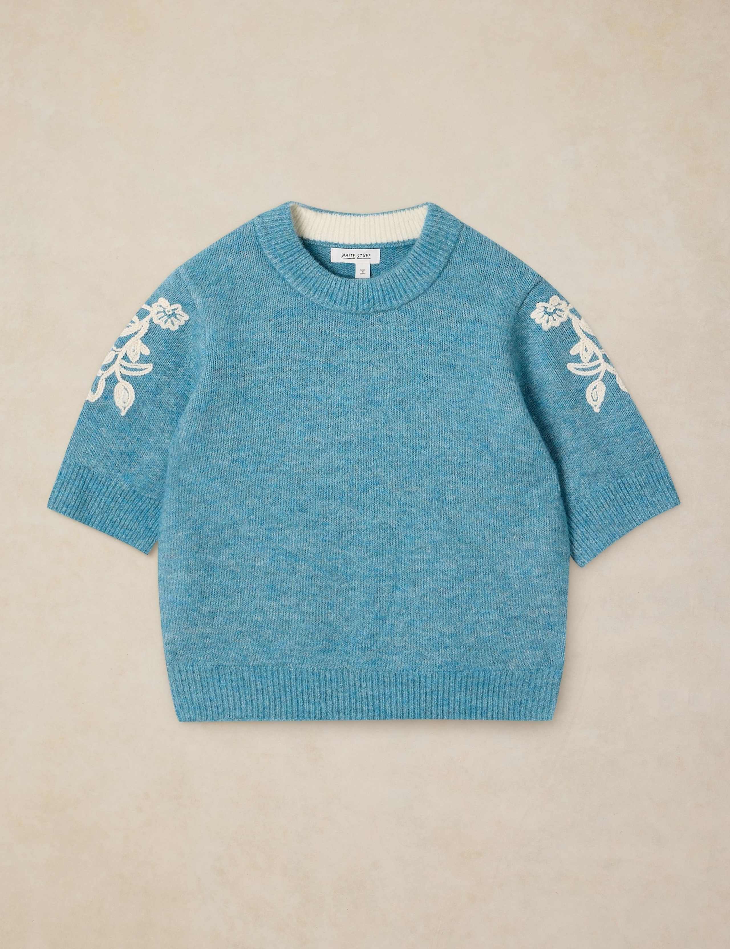 KNITTED EMBROIDERED TEE 2 of 6