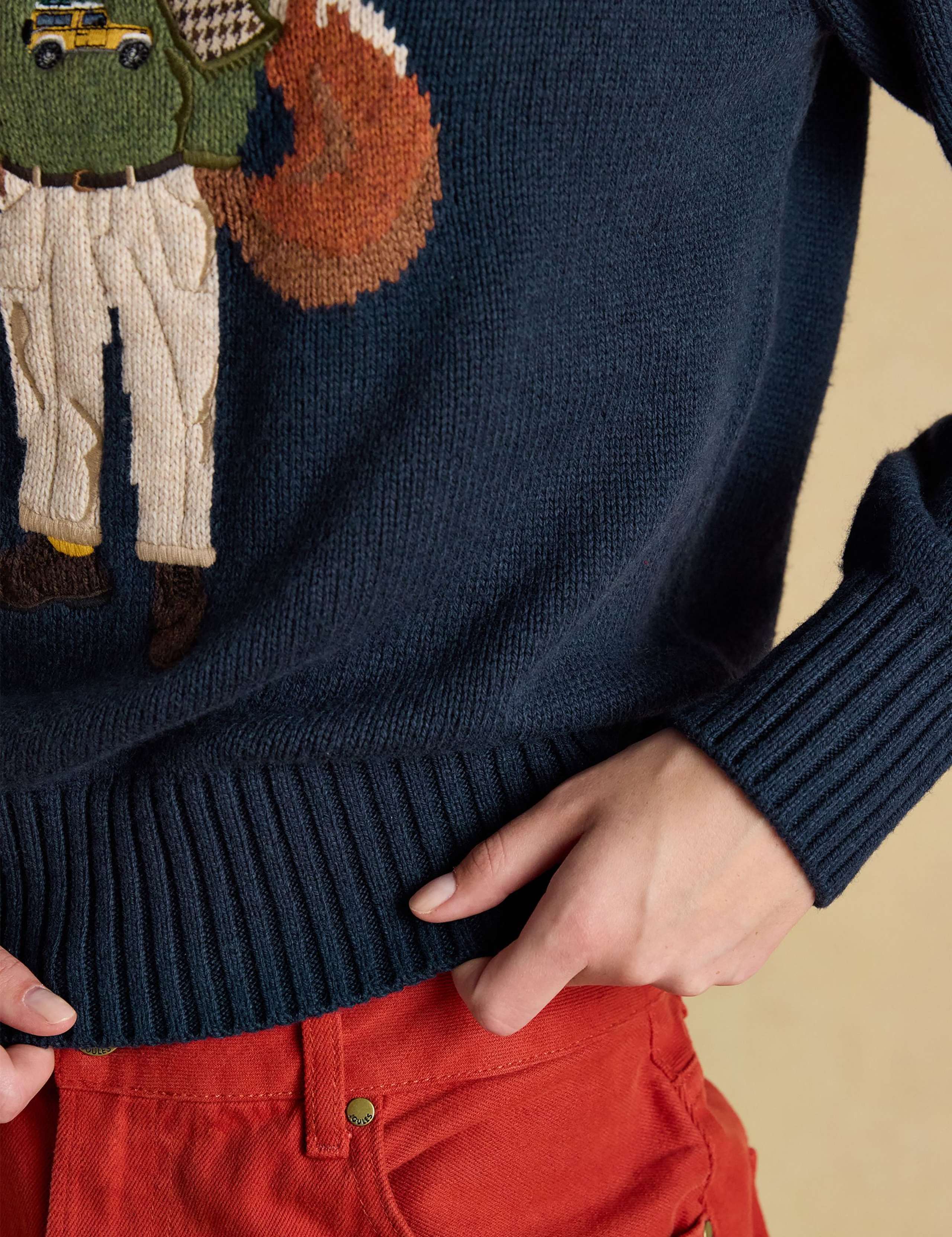 Cotton Rich Intarsia Fox Jumper with Wool 8 of 8