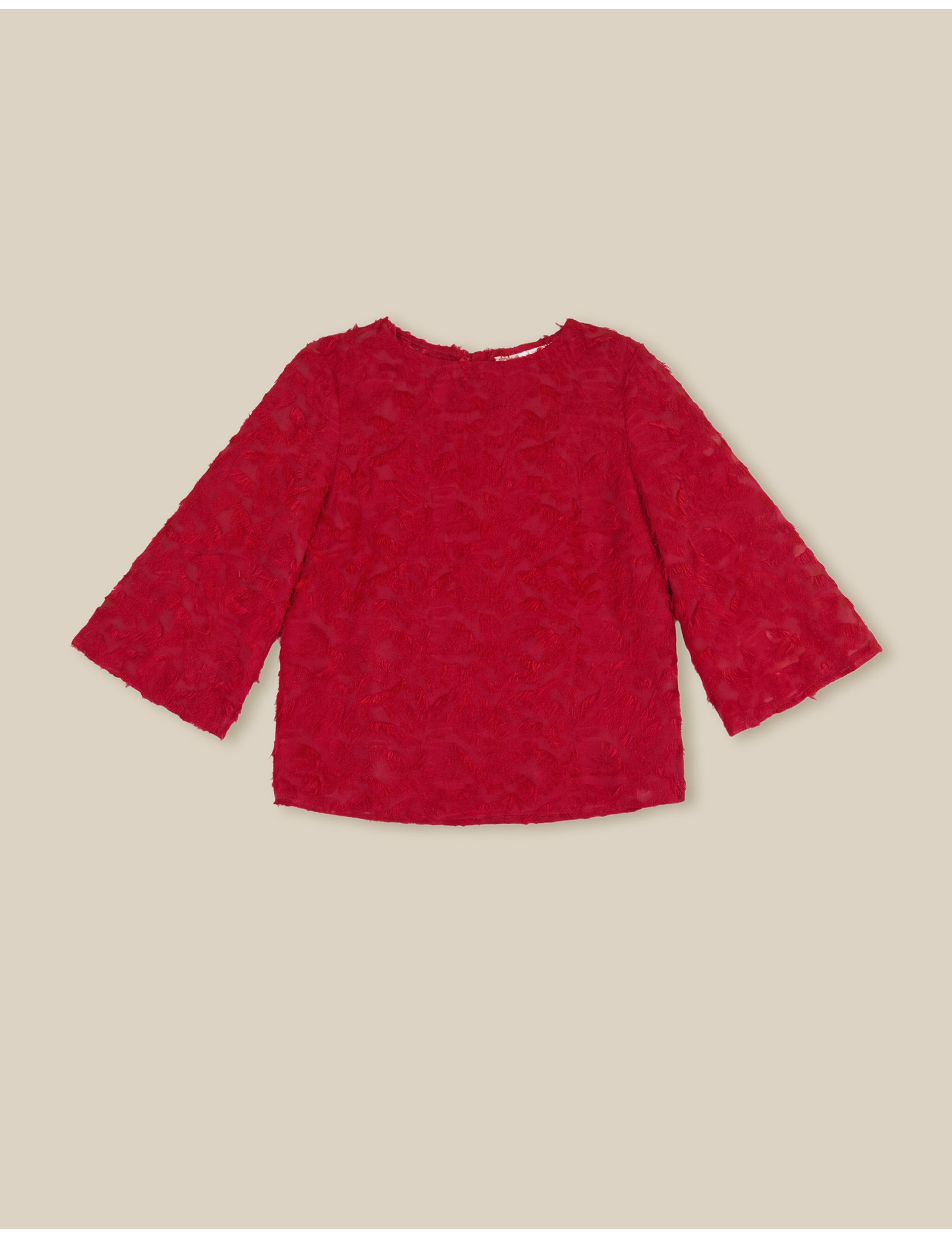 3D Applique Round Neck Top 2 of 5