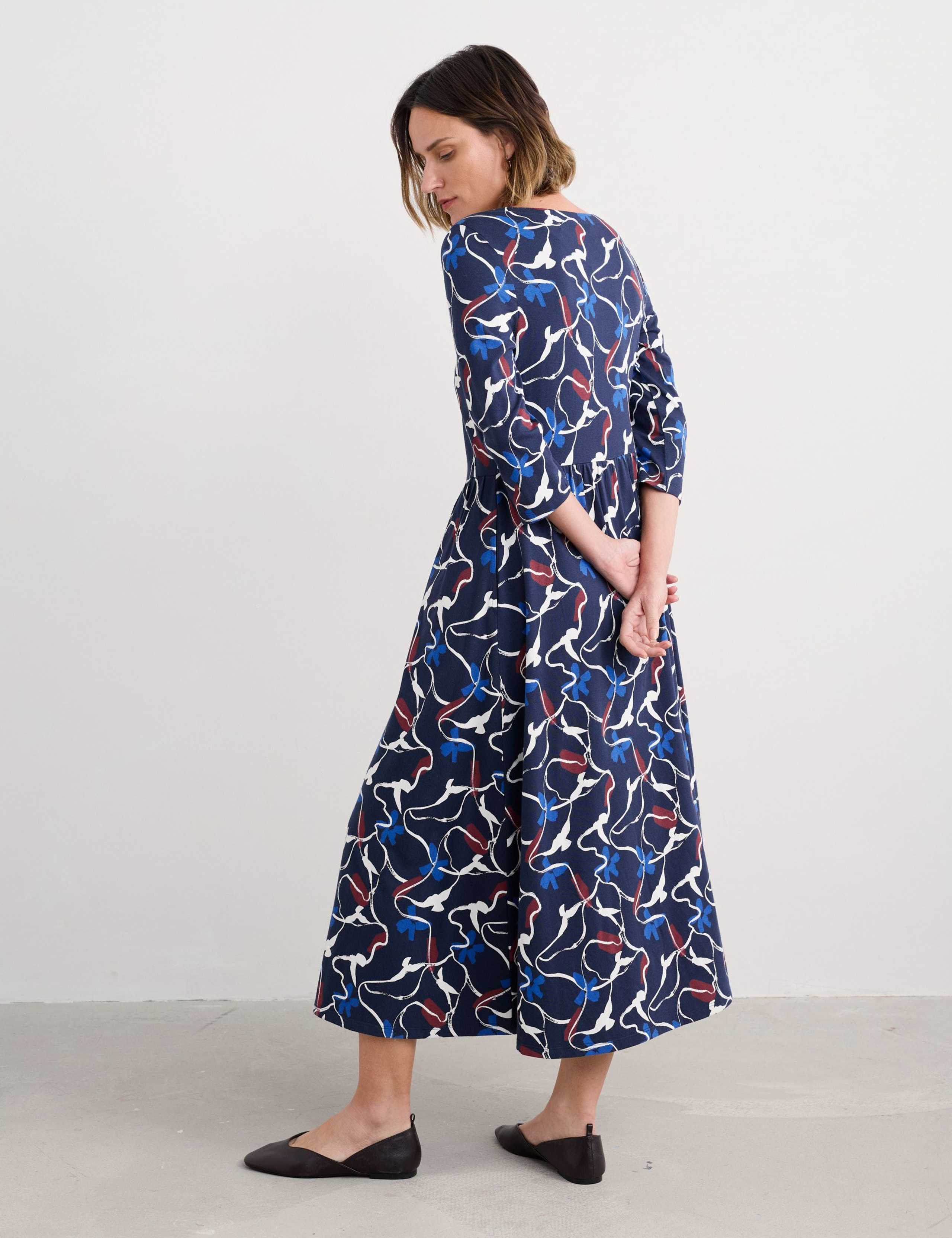 Cotton Modal Blend Midaxi Waisted Dress 3 of 6