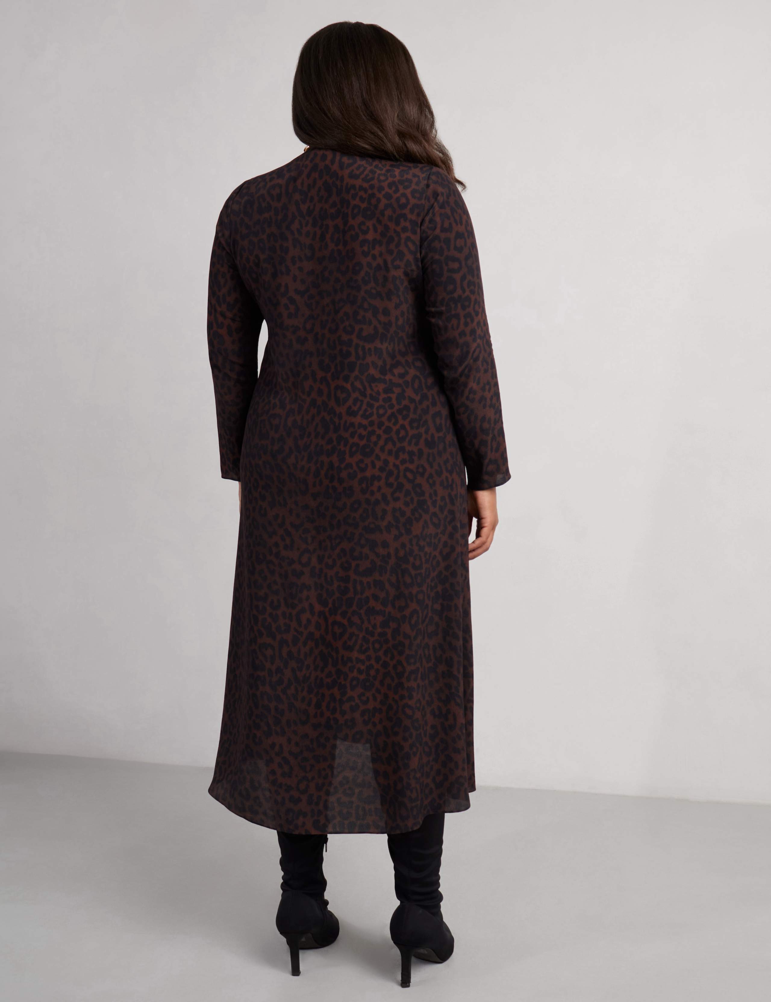 Animal Print V-Neck Midaxi Swing Dress 4 of 4