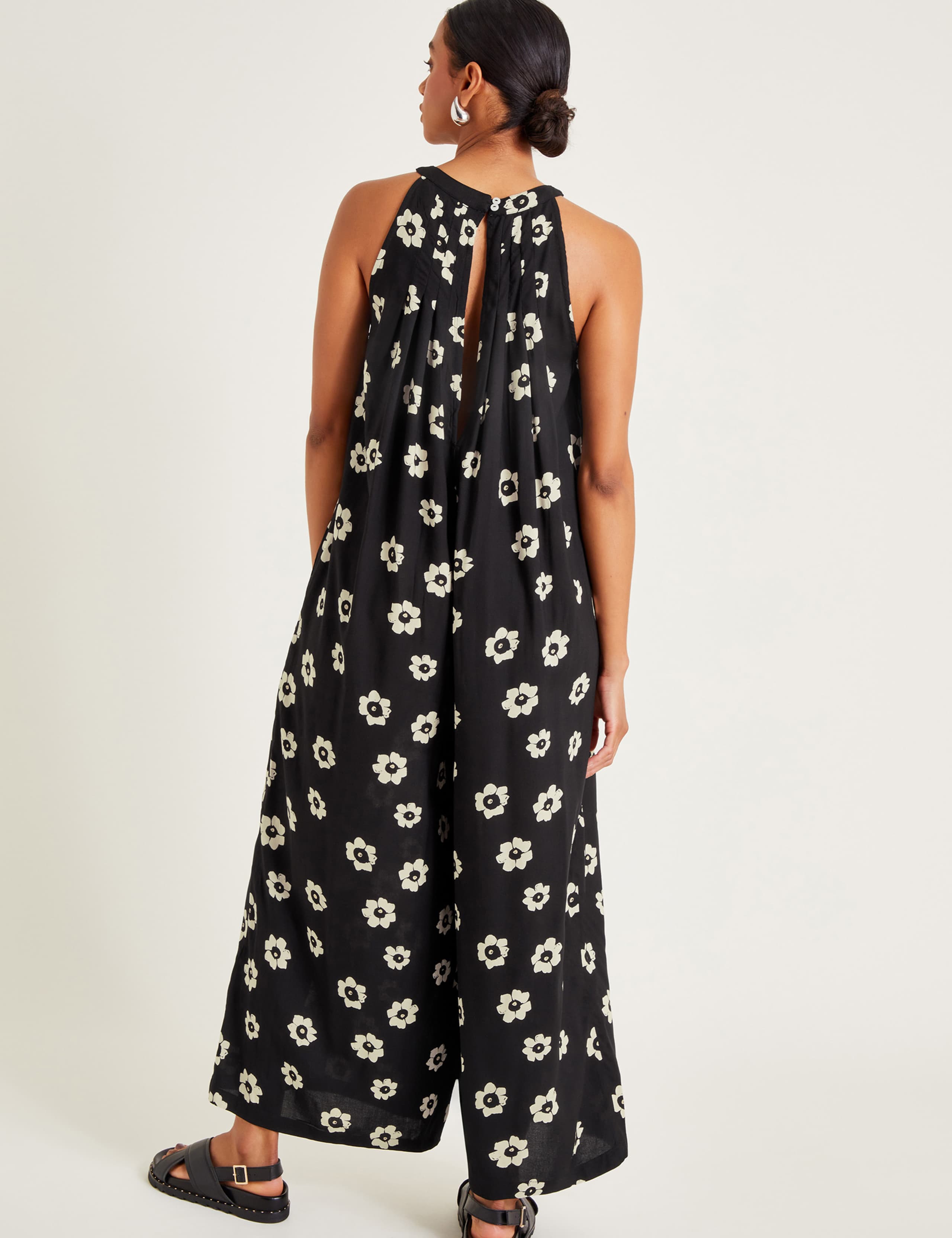 Floral Sleeveless Wide Leg Jumpsuit 4 of 5