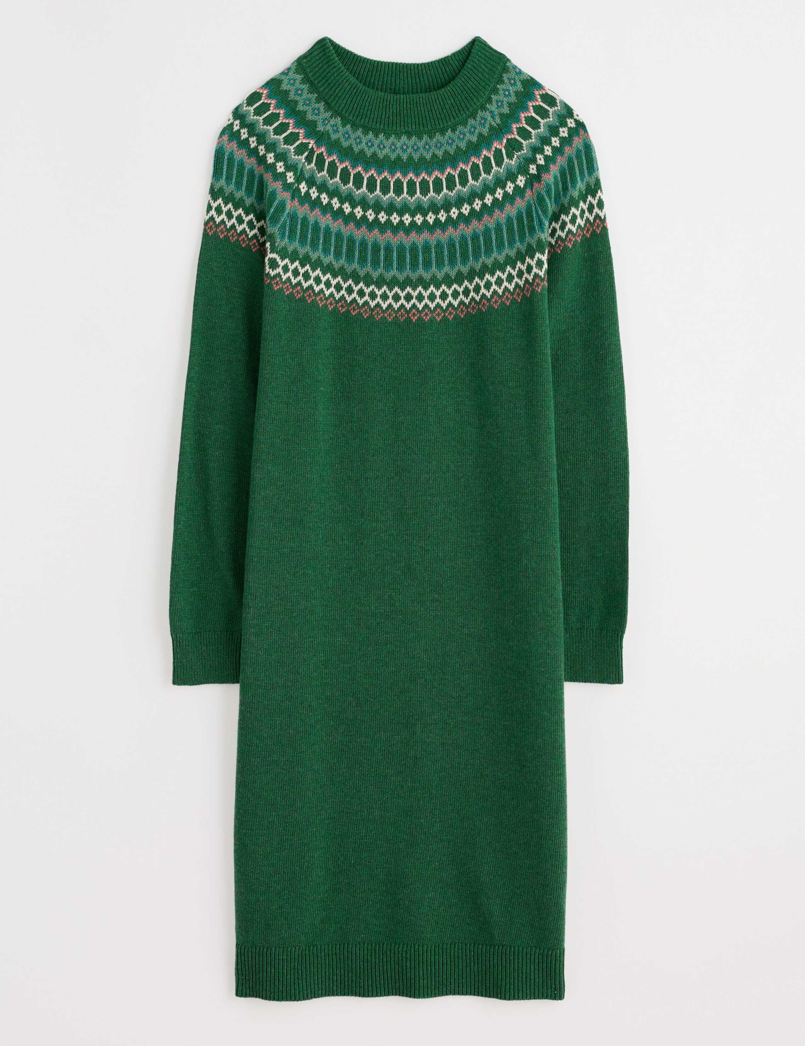 Cotton Blend Shoulder Yoke Midi Jumper Dress 2 of 5