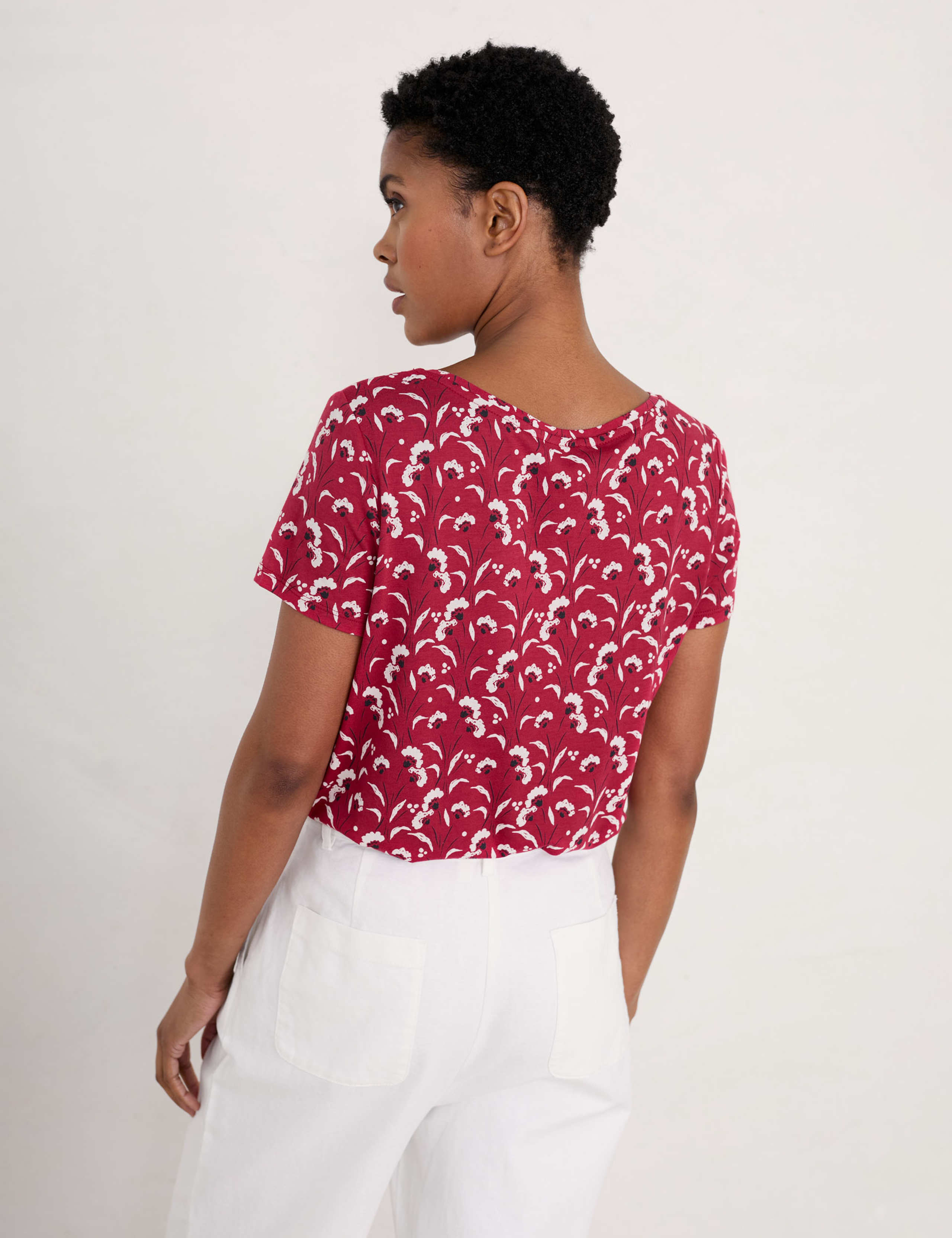 Organic Cotton Floral Short Sleeve T-Shirt 3 of 3