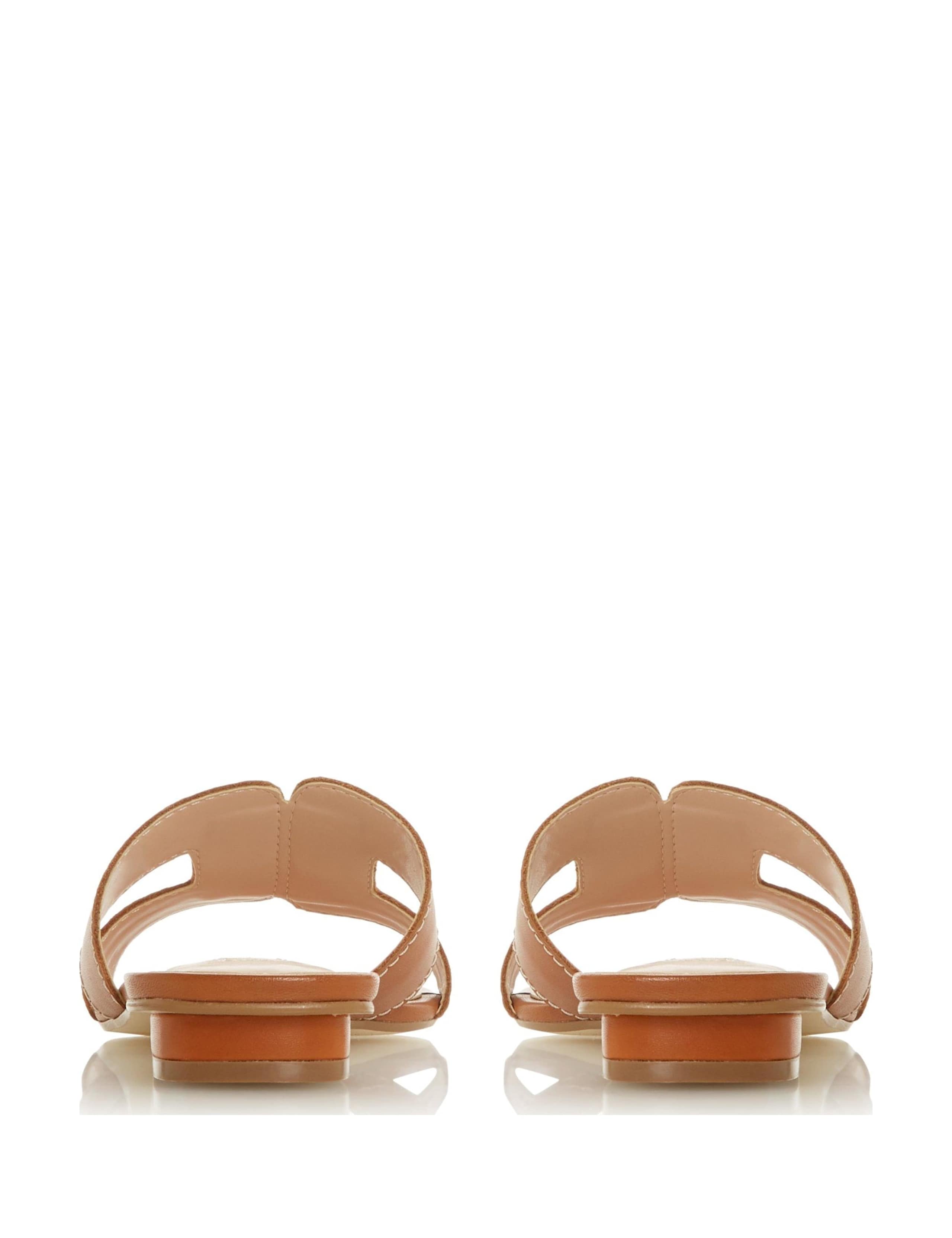 Wide Fit Leather Flat Sliders 4 of 6