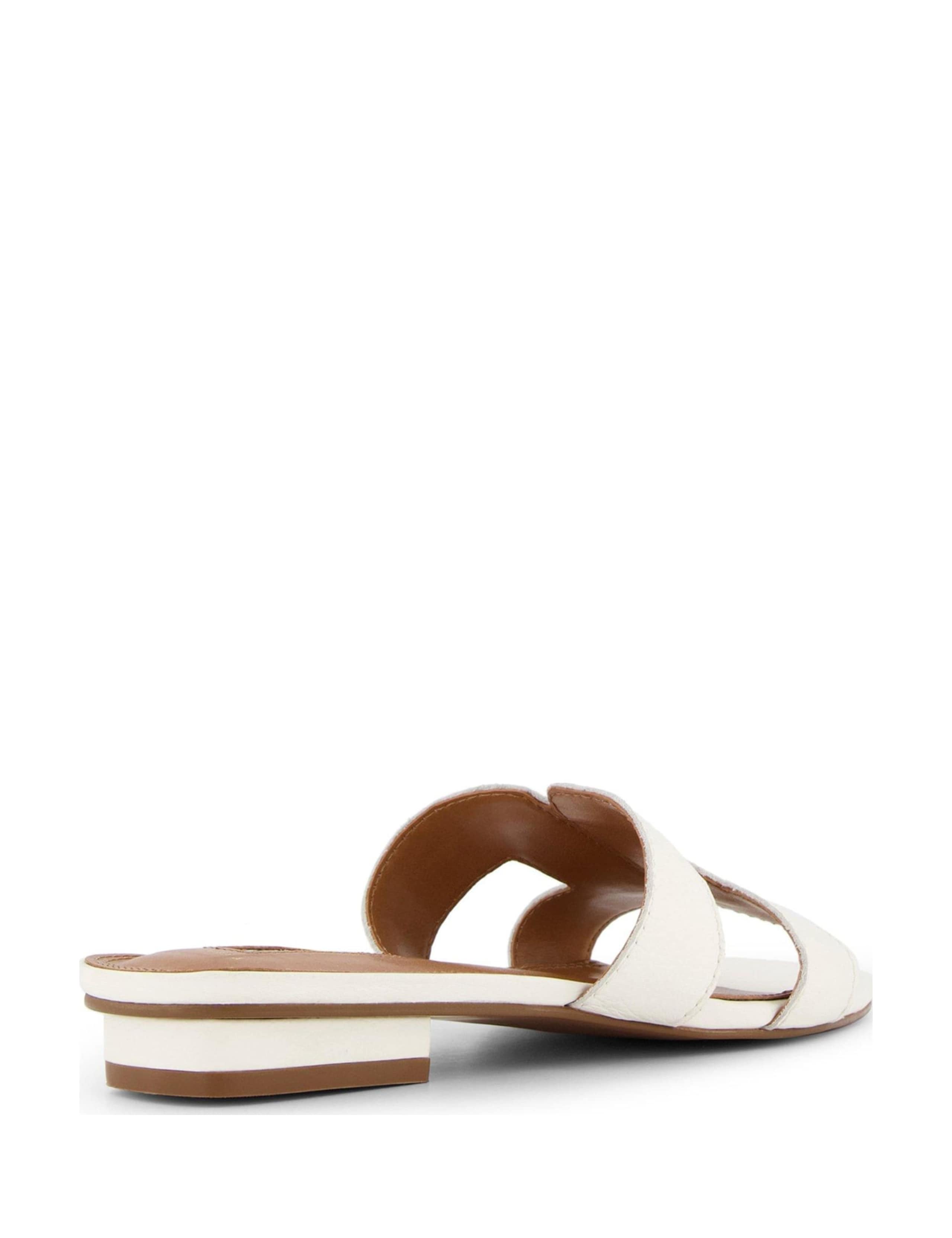 Wide Fit Leather Flat Sliders 3 of 6