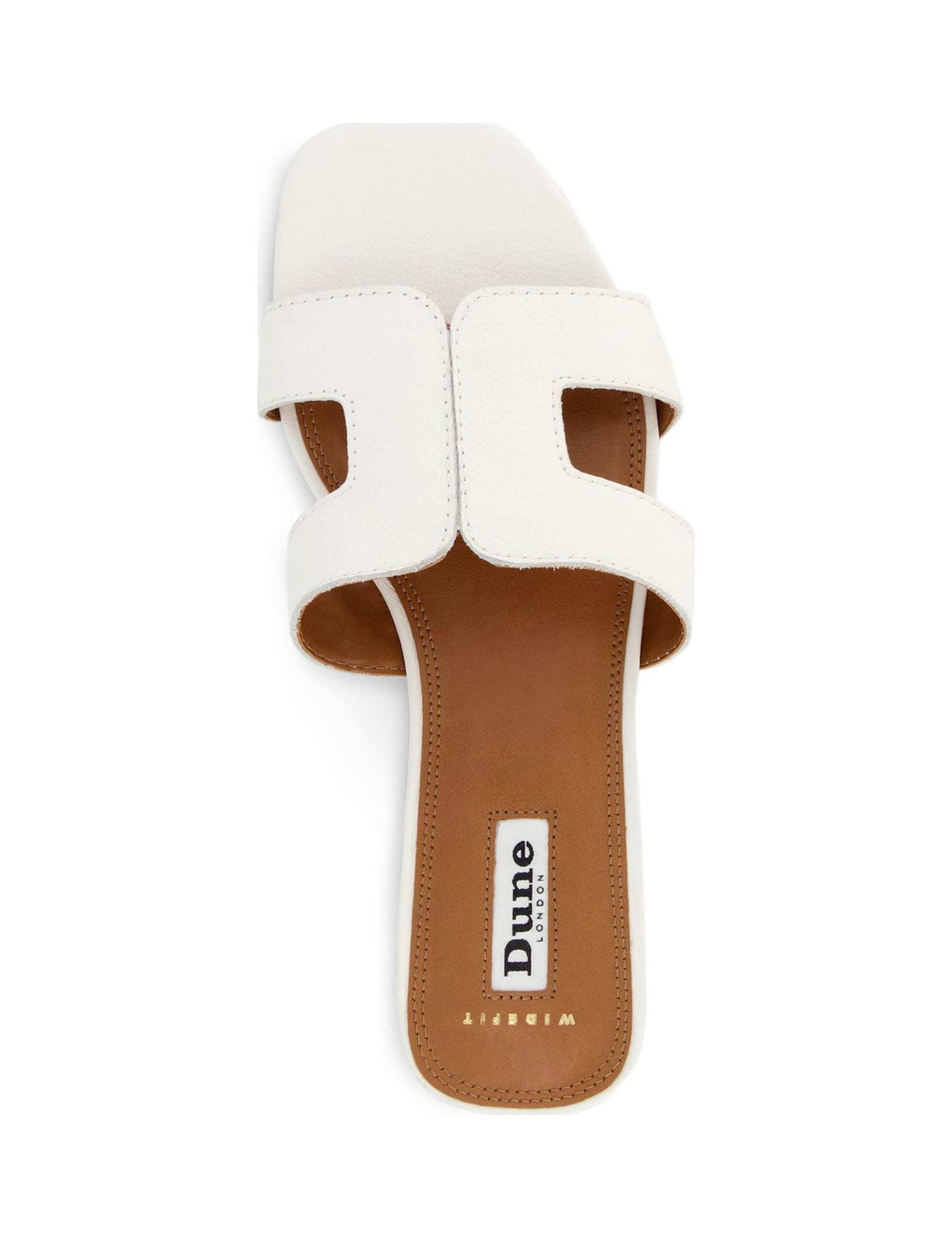 Wide Fit Leather Flat Sliders 5 of 6