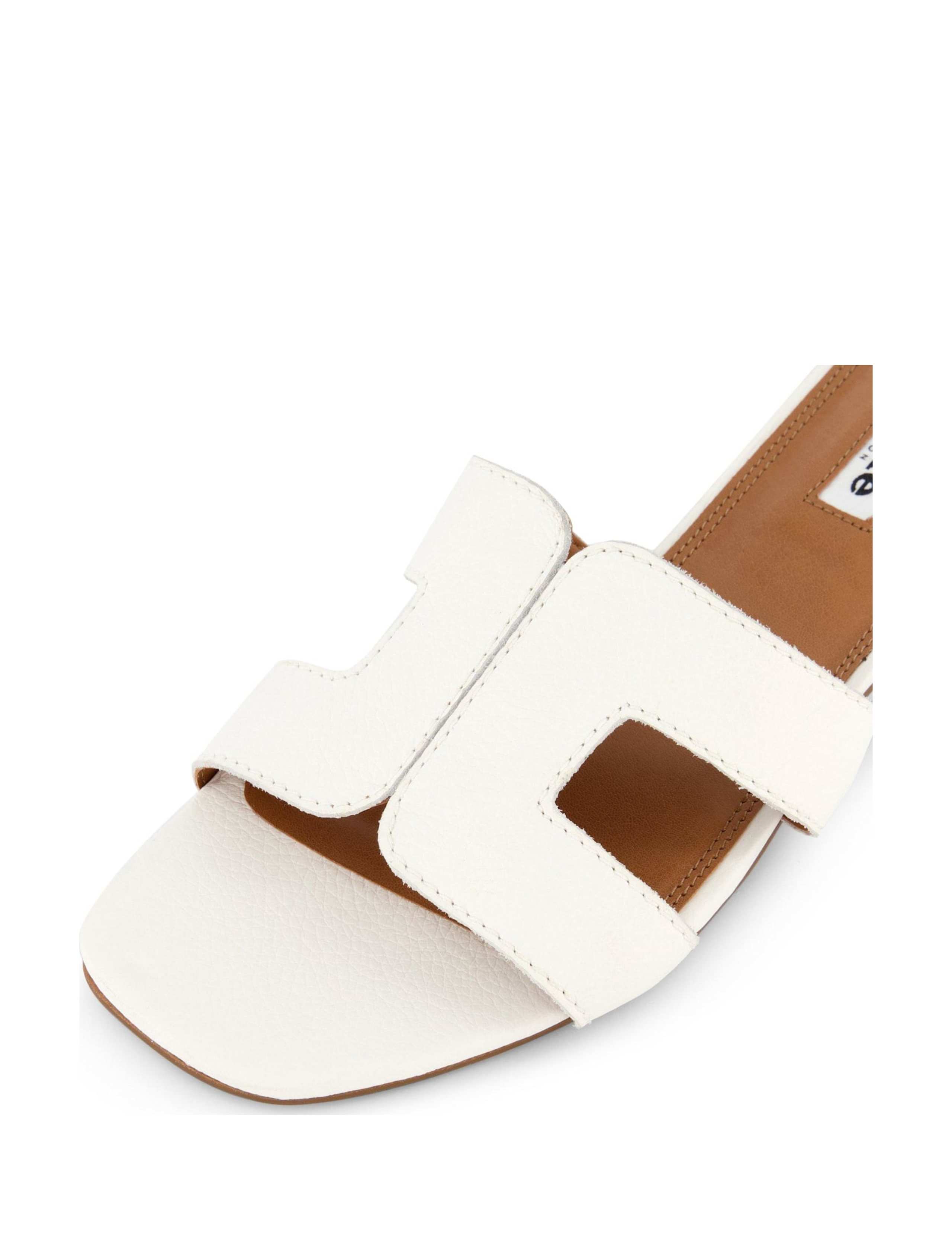 Wide Fit Leather Flat Sliders 6 of 6