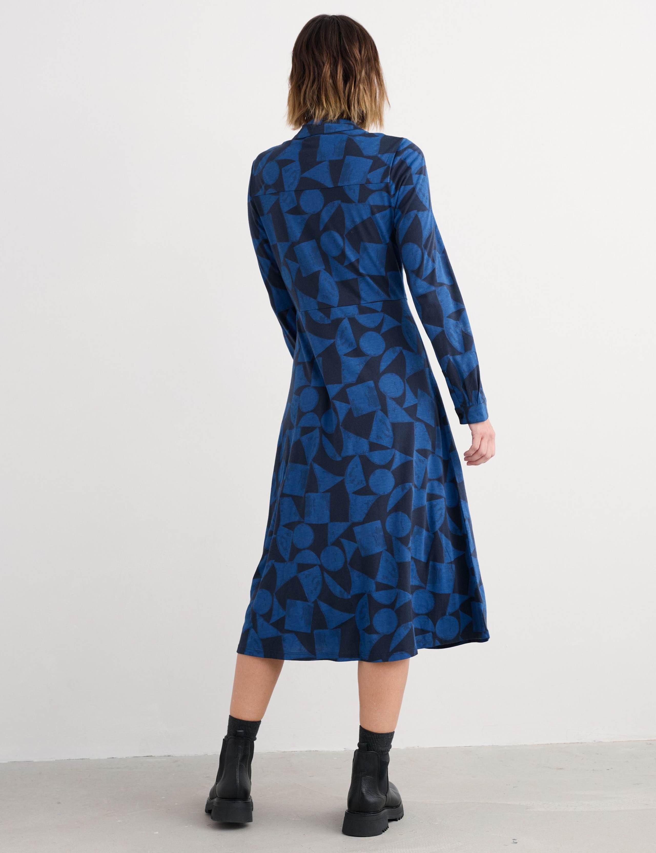 Cotton Rich Printed Midi Shirt Dress 3 of 5