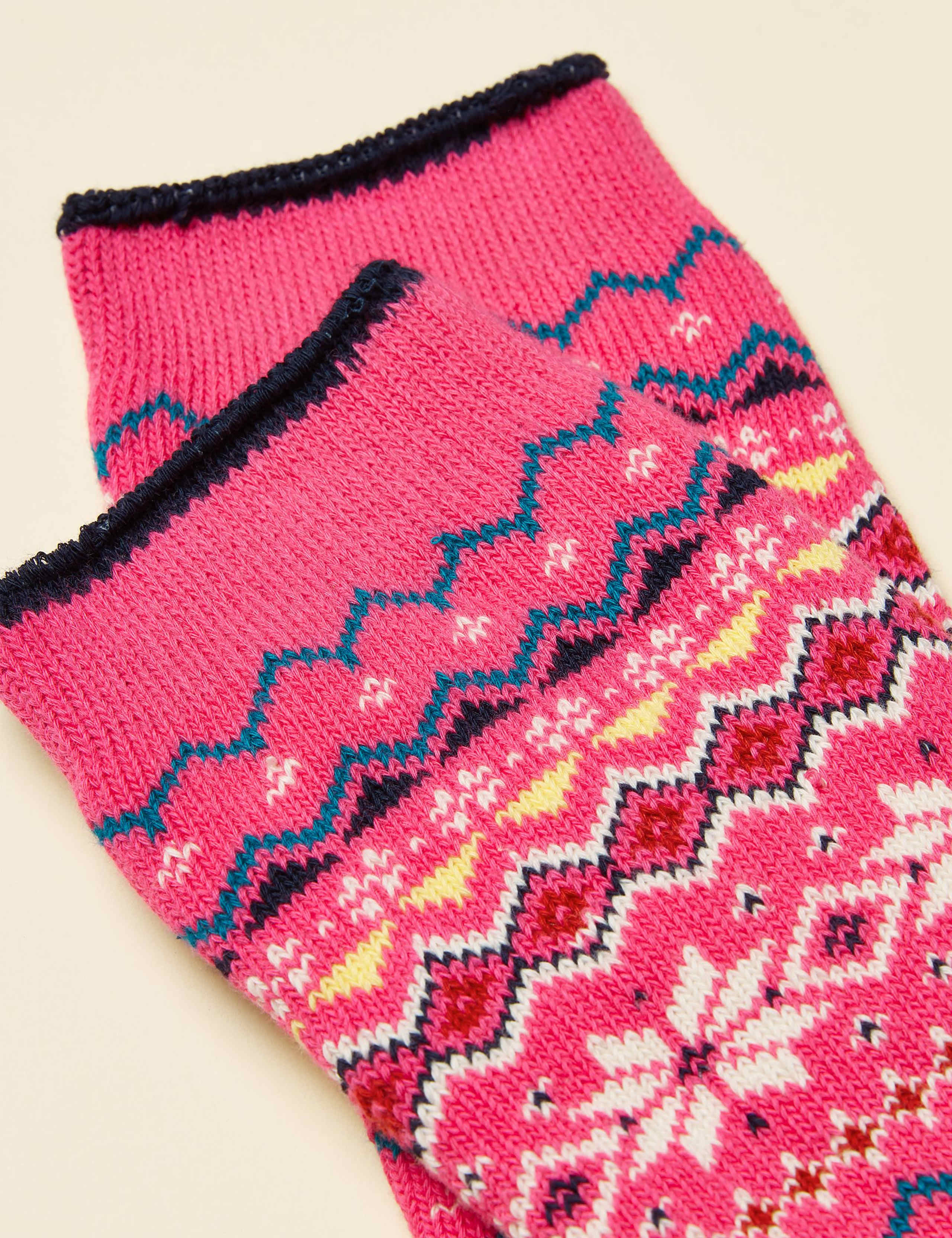 Cotton Rich Fair Isle Ankle High Socks 3 of 3