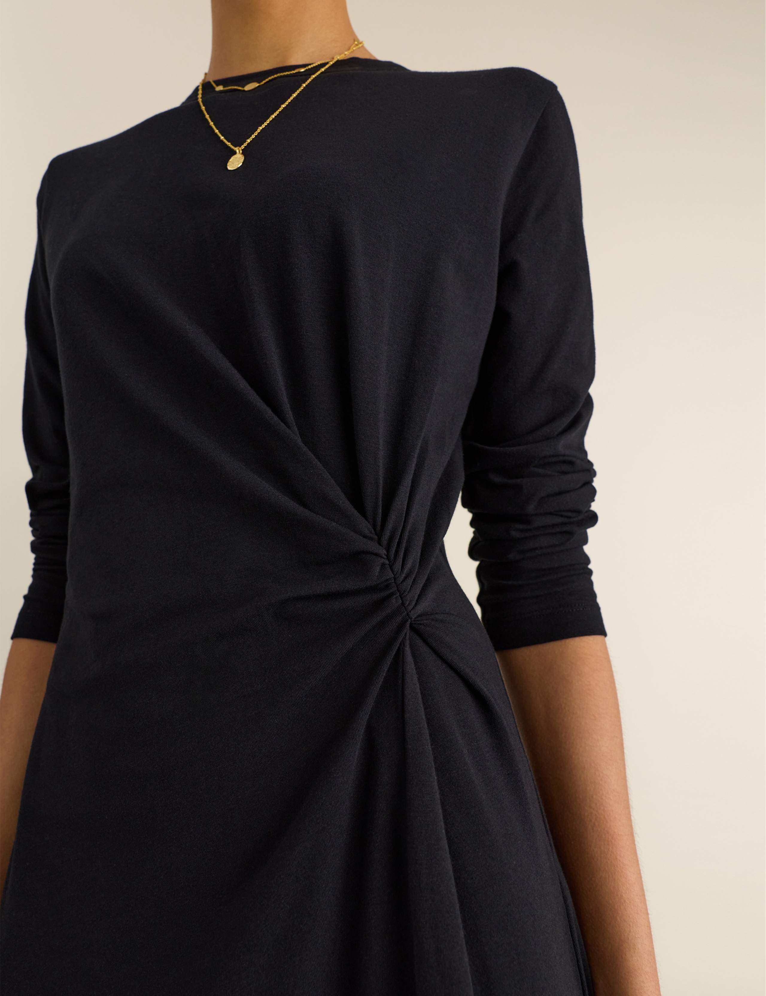 Cotton Rich Twist Front Midi Skater Dress 5 of 5