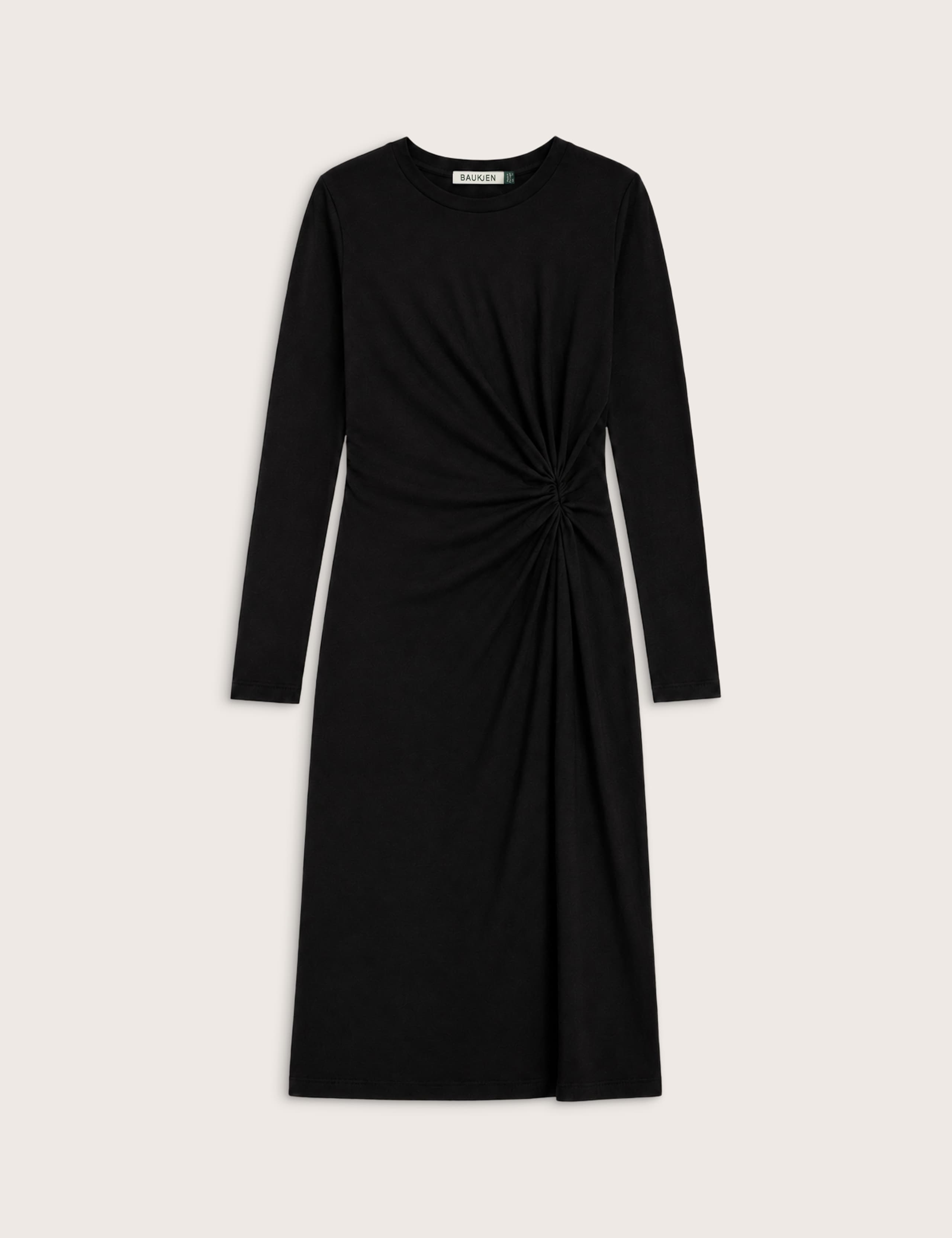 Cotton Rich Twist Front Midi Skater Dress 2 of 5