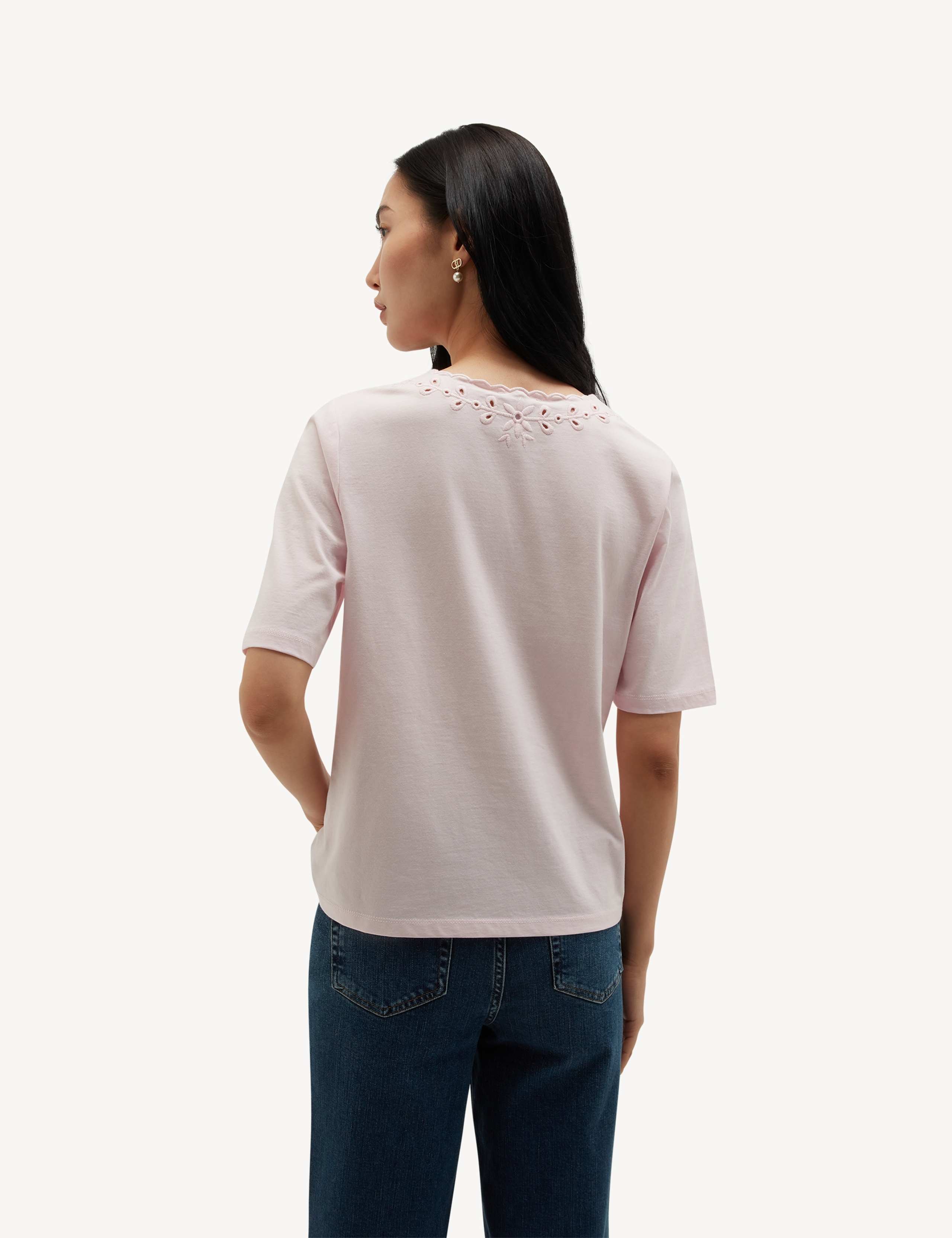 Pure Cotton Broderie V-Neck Blouse 5 of 5