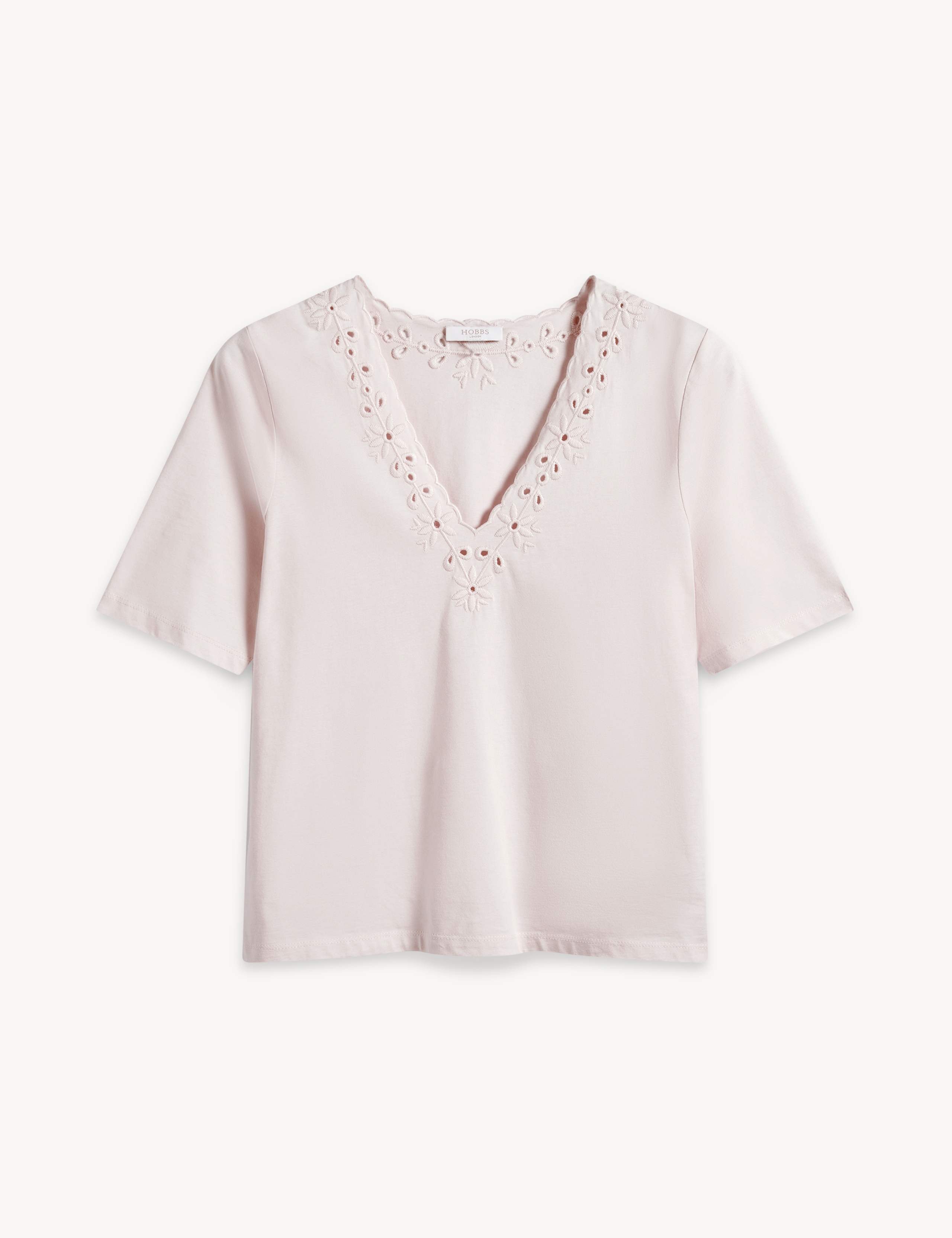 Pure Cotton Broderie V-Neck Blouse 2 of 5