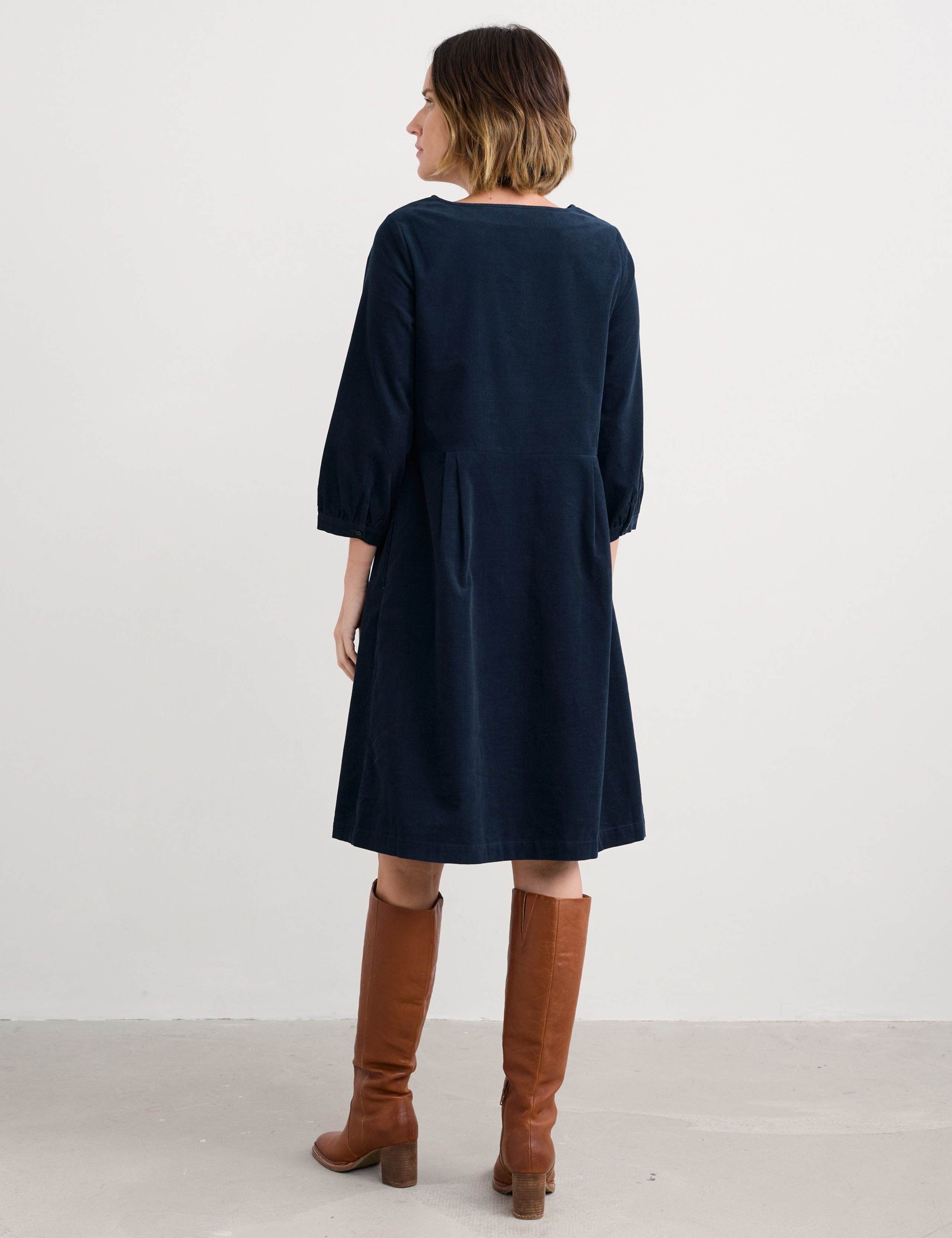 Pure Cotton Knee Length Waisted Dress 3 of 5