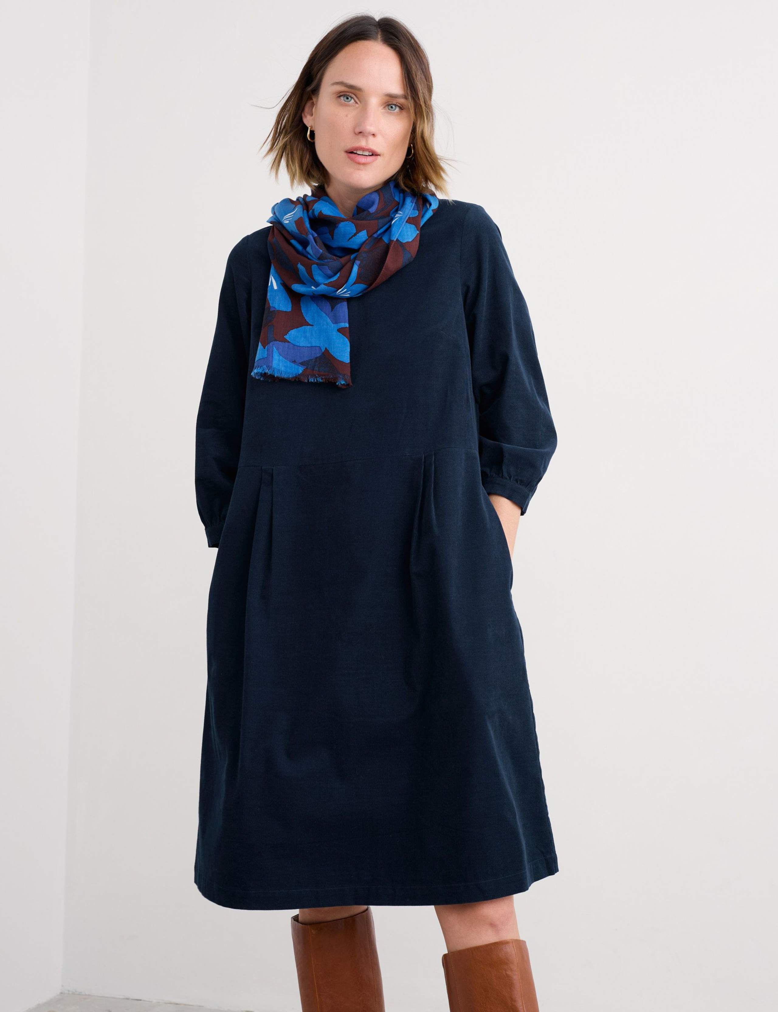 Pure Cotton Knee Length Waisted Dress 4 of 5