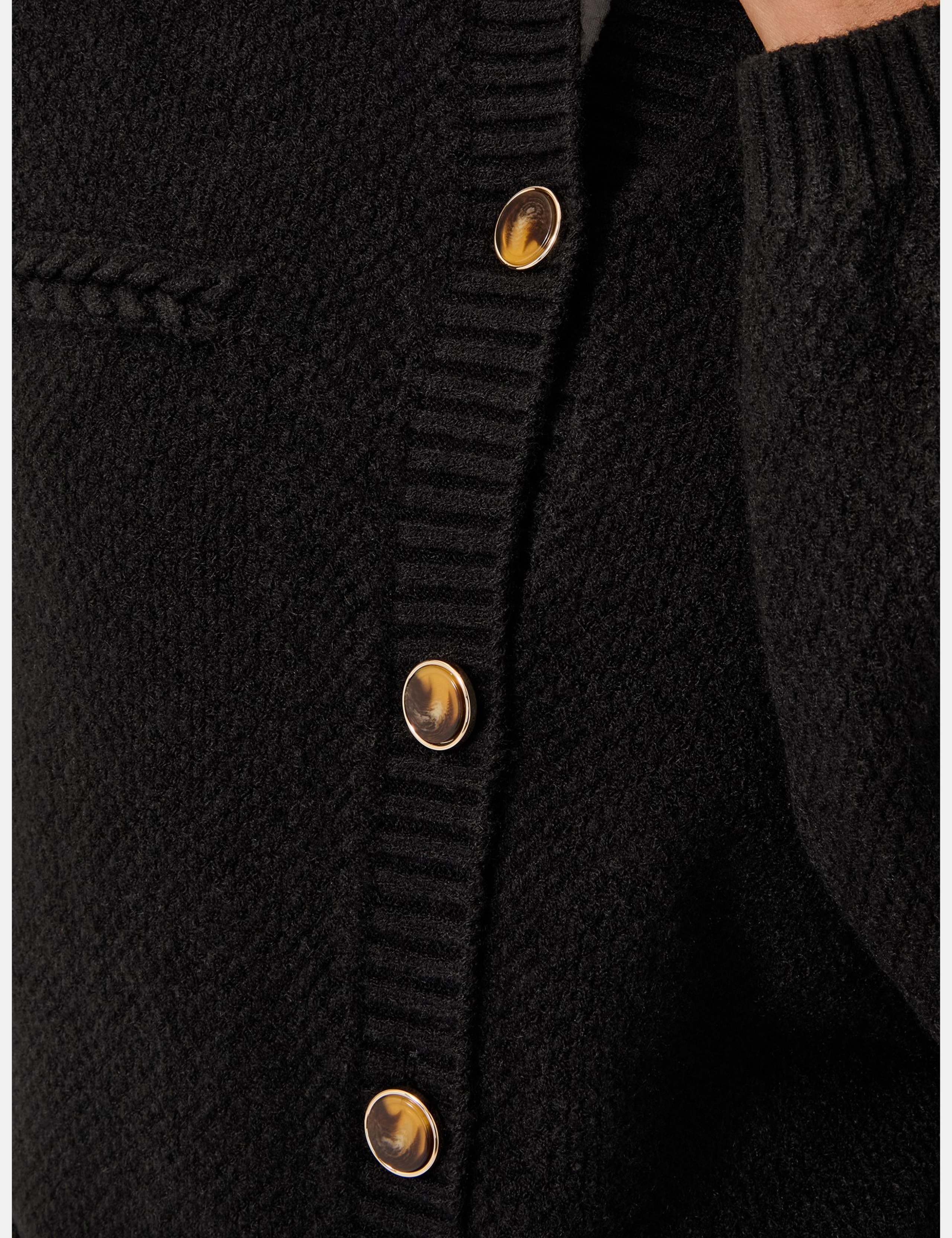 Textured Crew Neck Cardigan 3 of 4