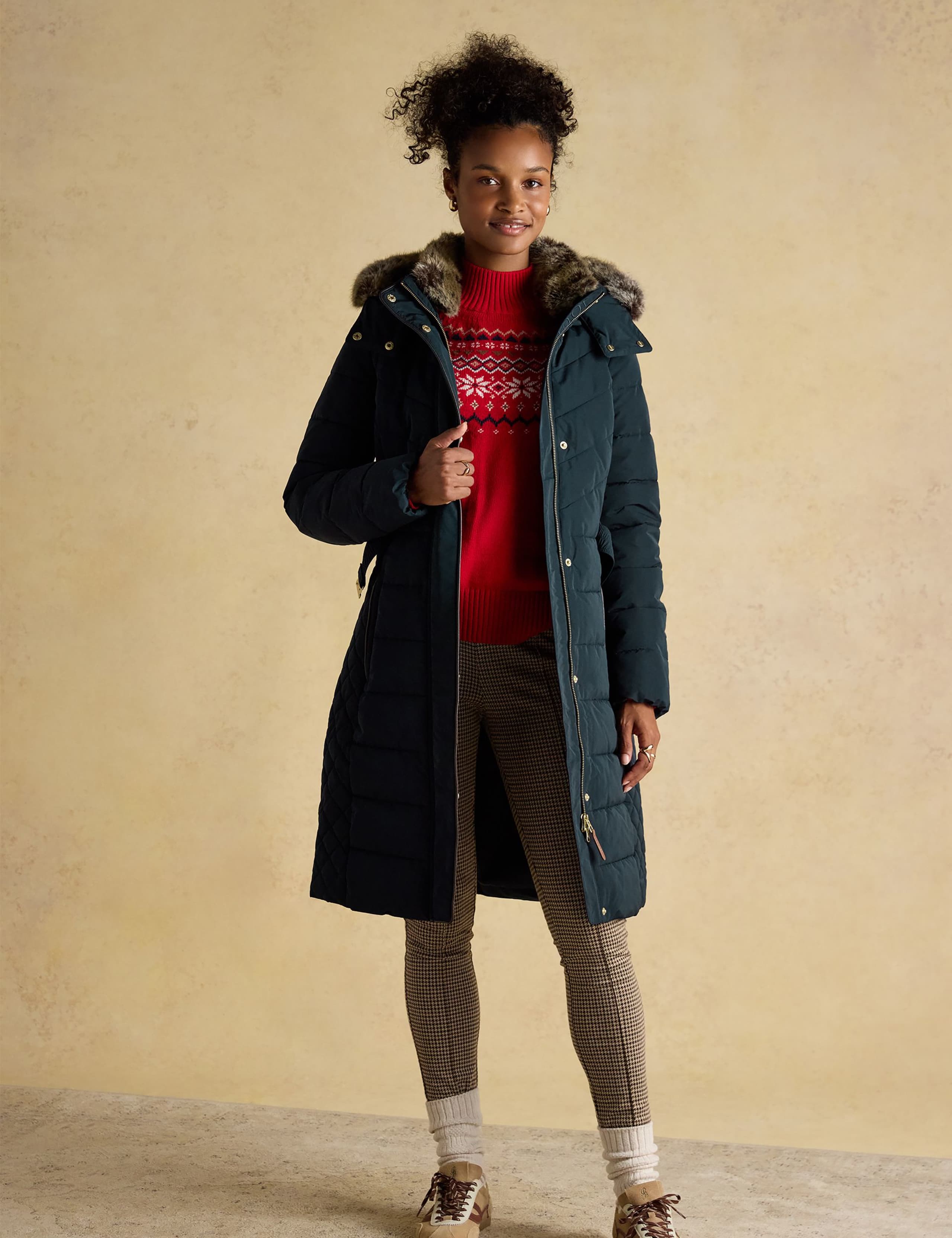 Hooded Quilted Longline Puffer Coat 3 of 13