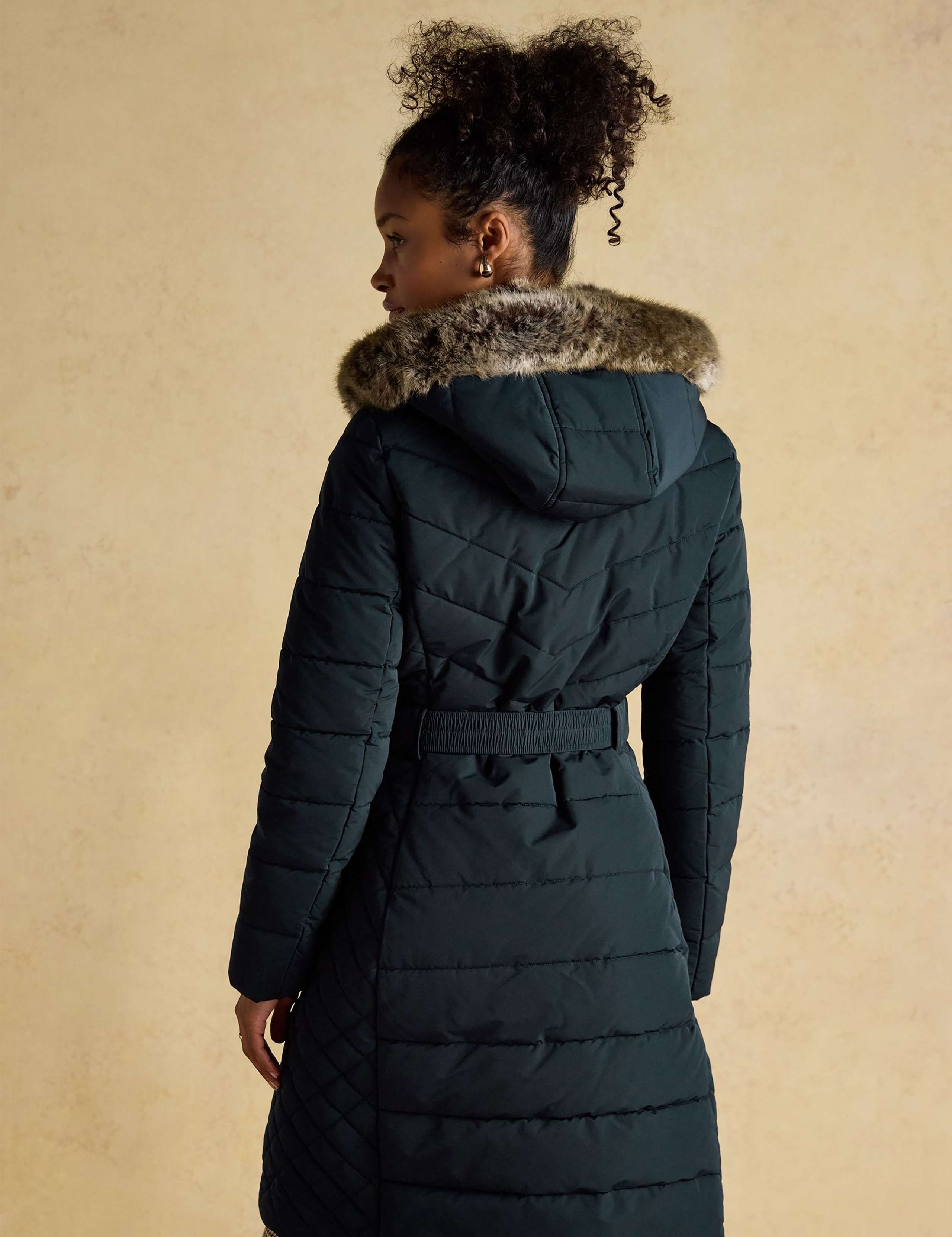 Hooded Quilted Longline Puffer Coat 4 of 13