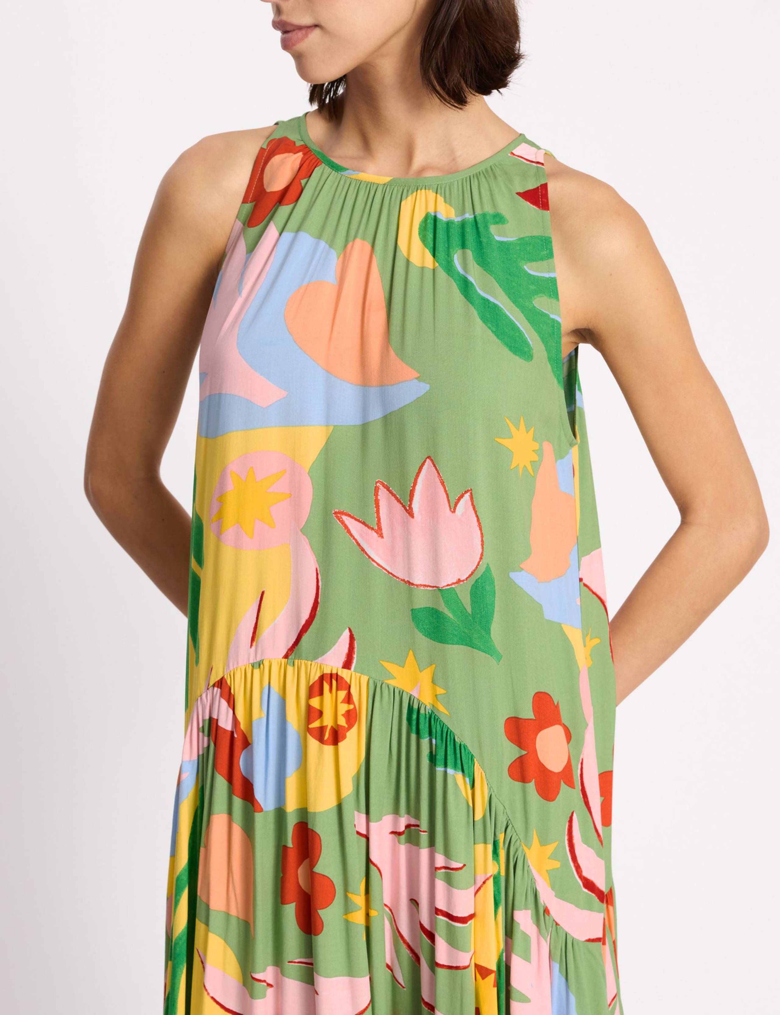 Tropical Print Halterneck Maxi Dress 5 of 6