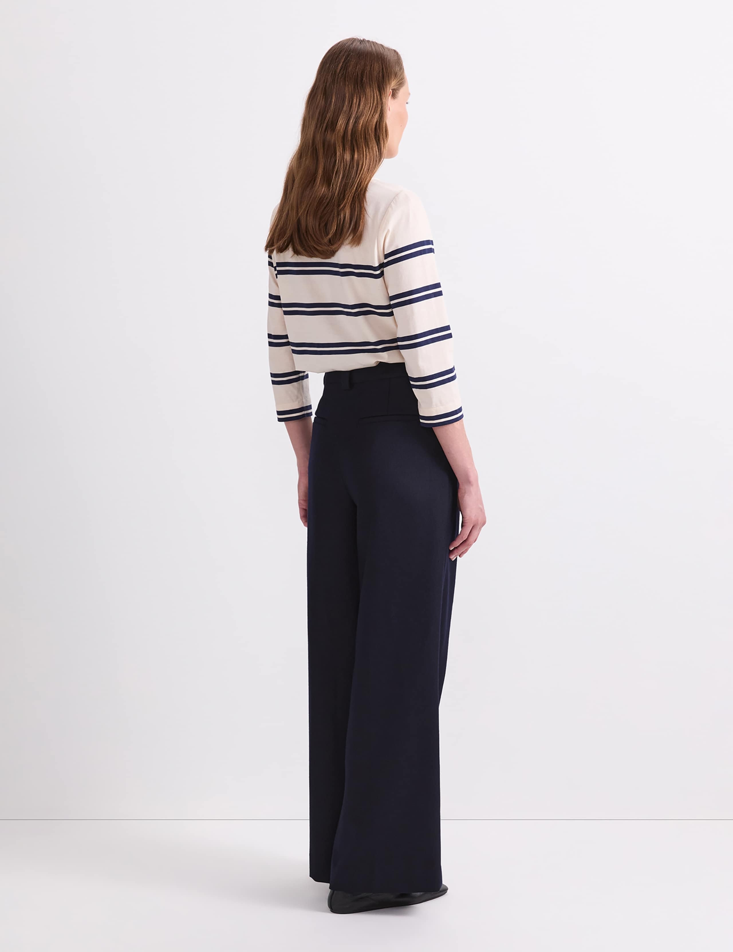 Wool Rich Pleat Front Straight Leg Trousers 6 of 7