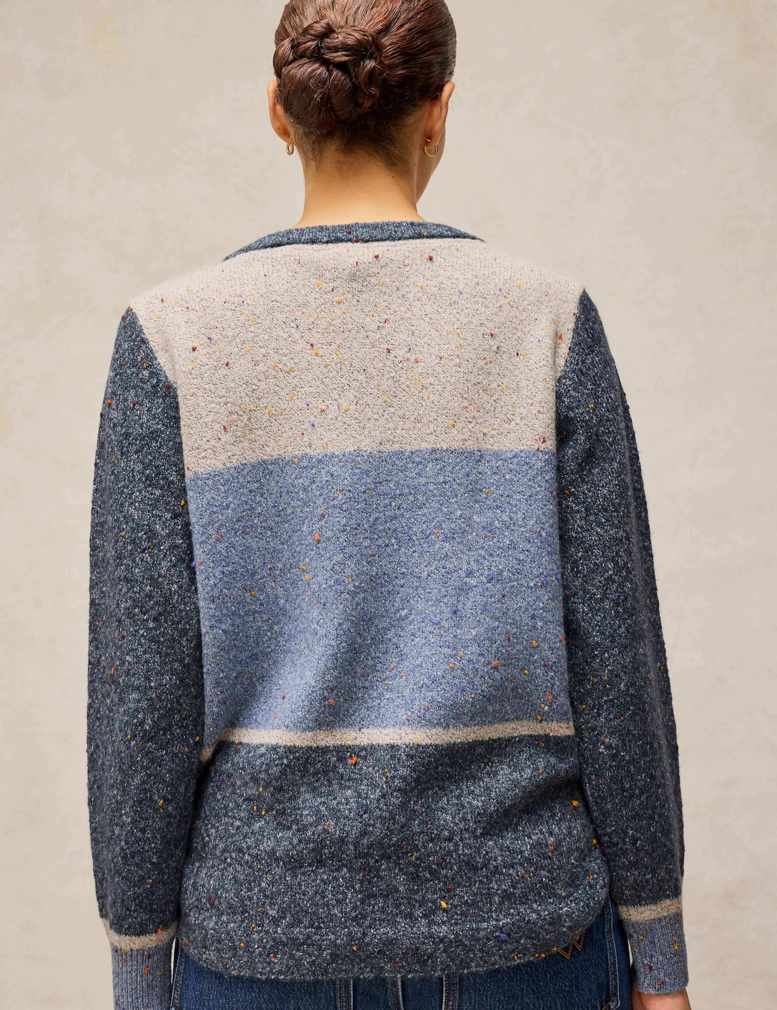 Colour Block Nep Crew Neck Jumper 5 of 6