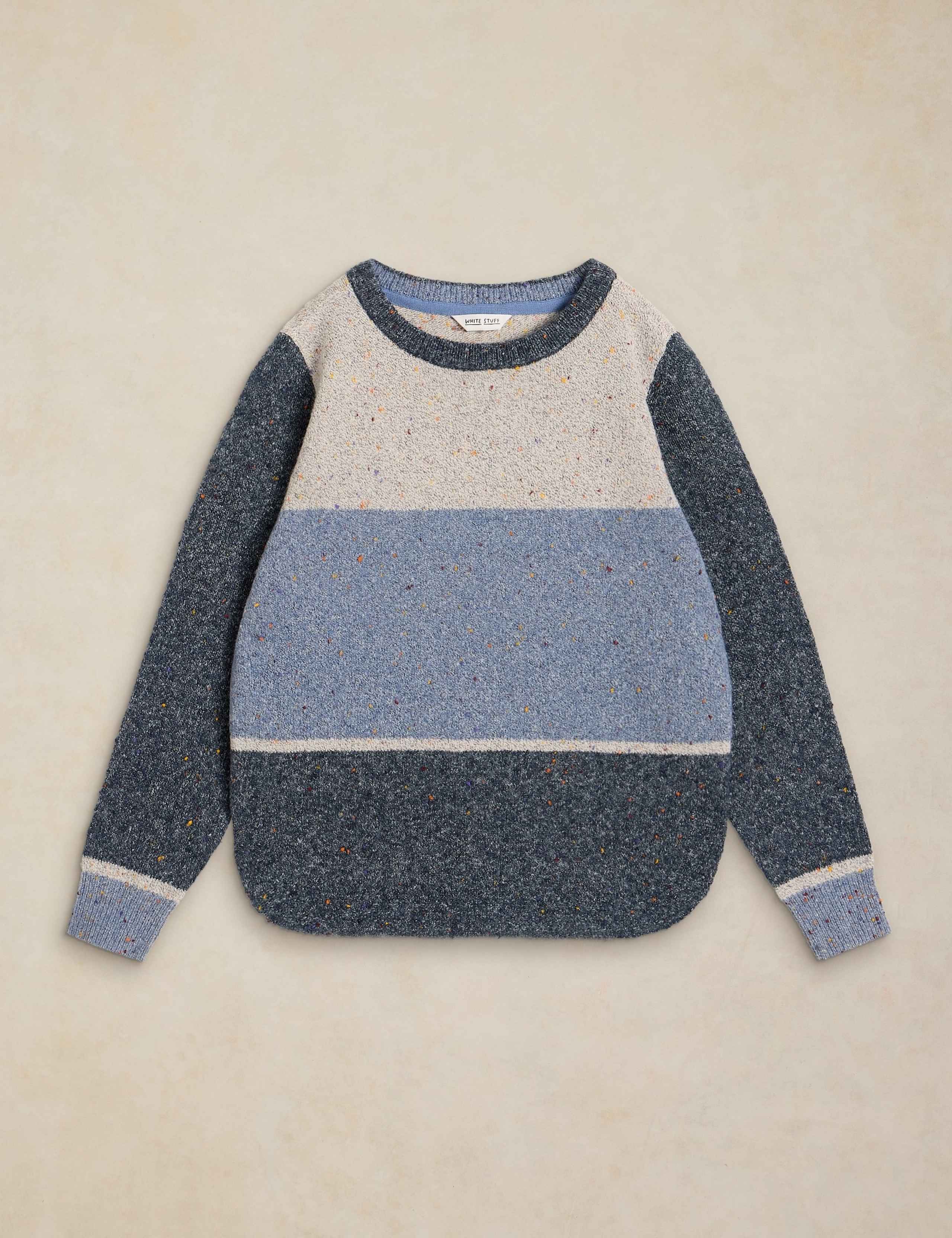 Colour Block Nep Crew Neck Jumper 2 of 6