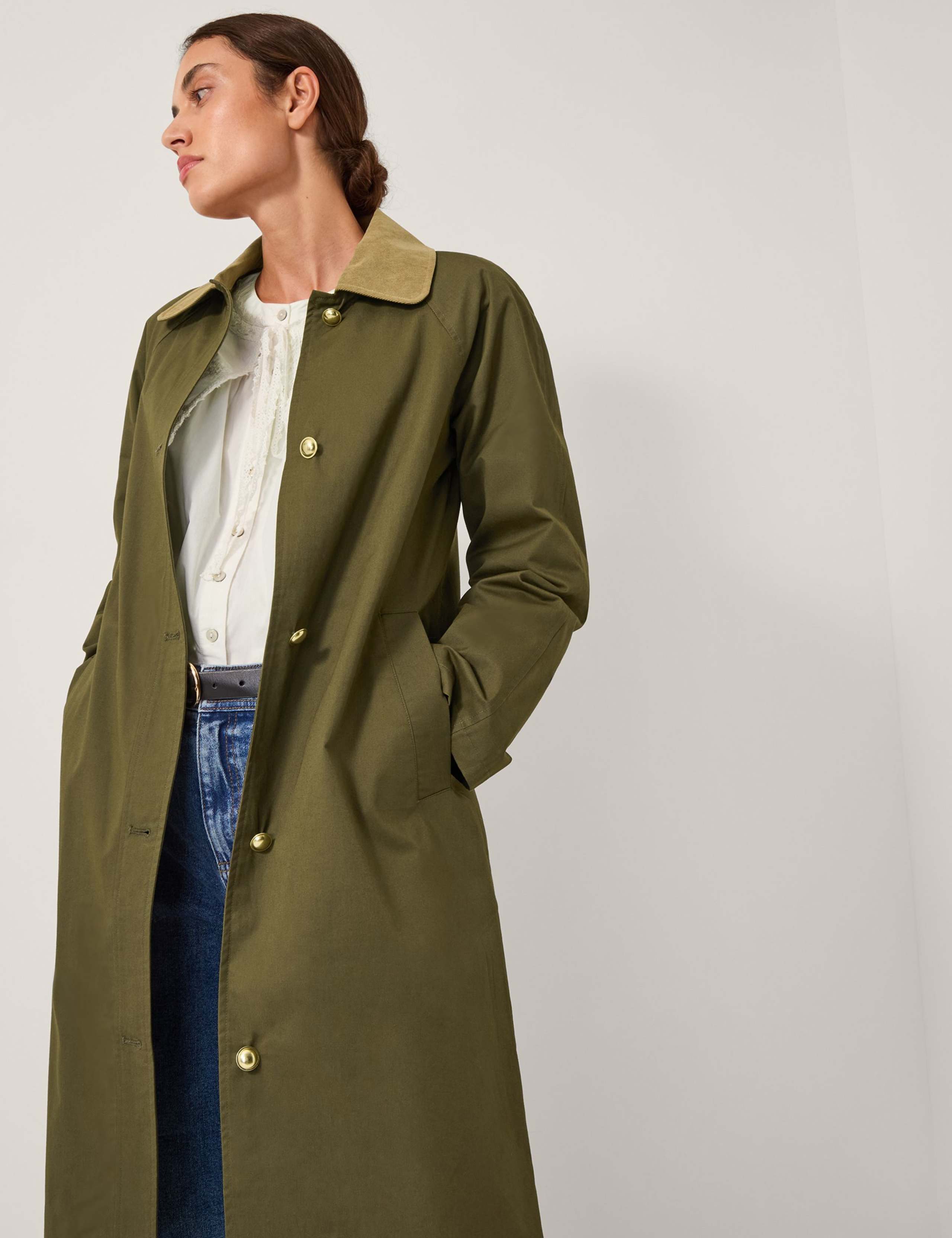 Pure Cotton Collared Trench Coat 2 of 4