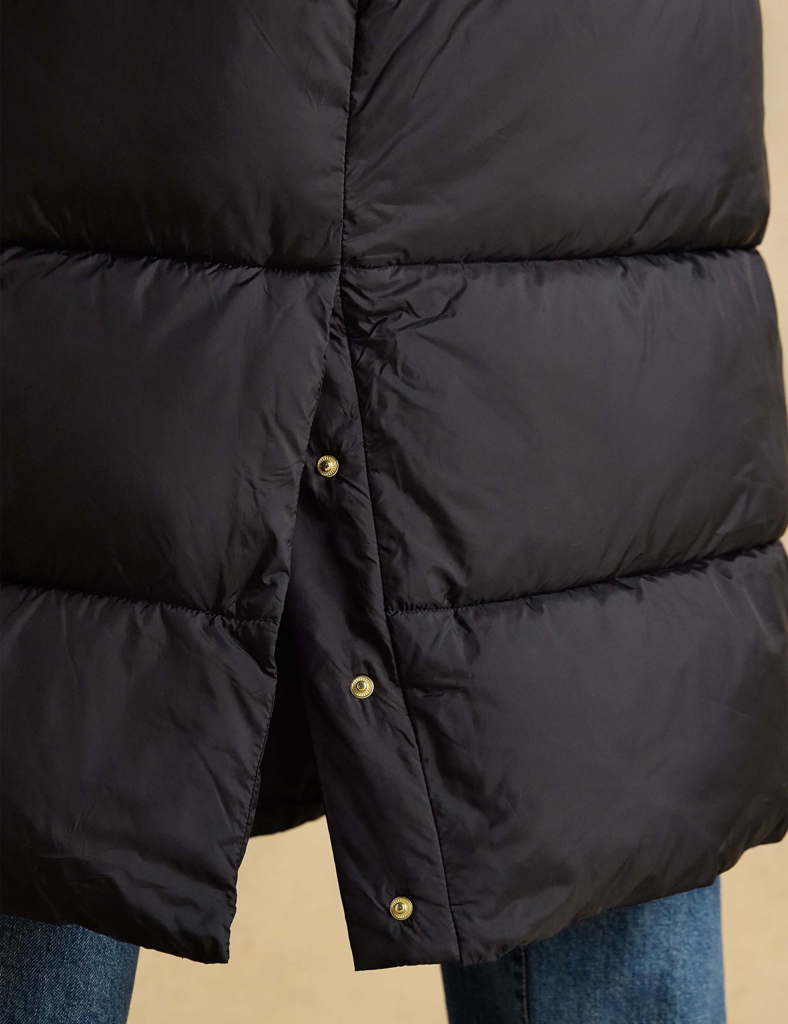 Hooded Padded Quilted Longline Puffer Coat 9 of 11