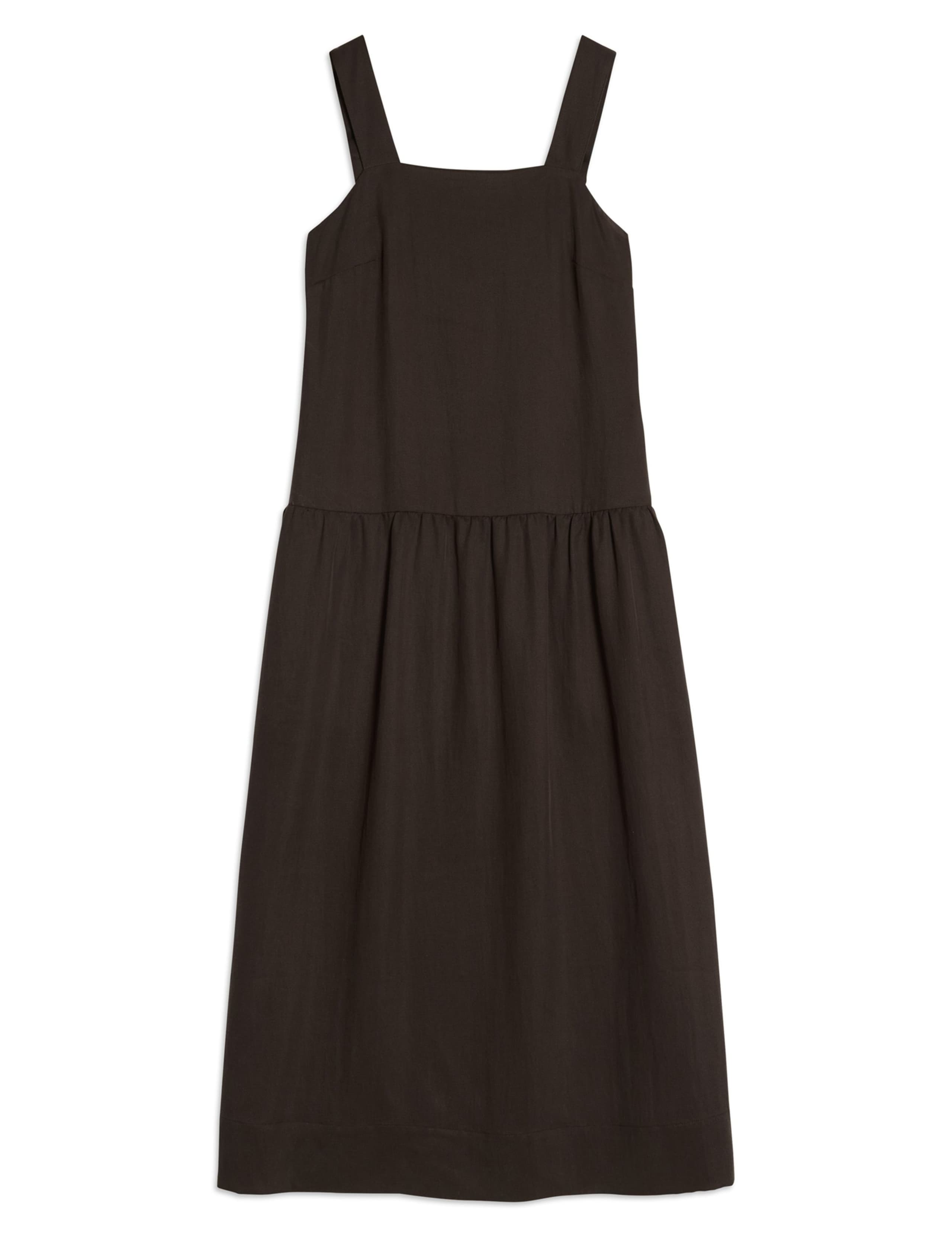 Lyocell Rich Square Neck Maxi Waisted Dress 2 of 5