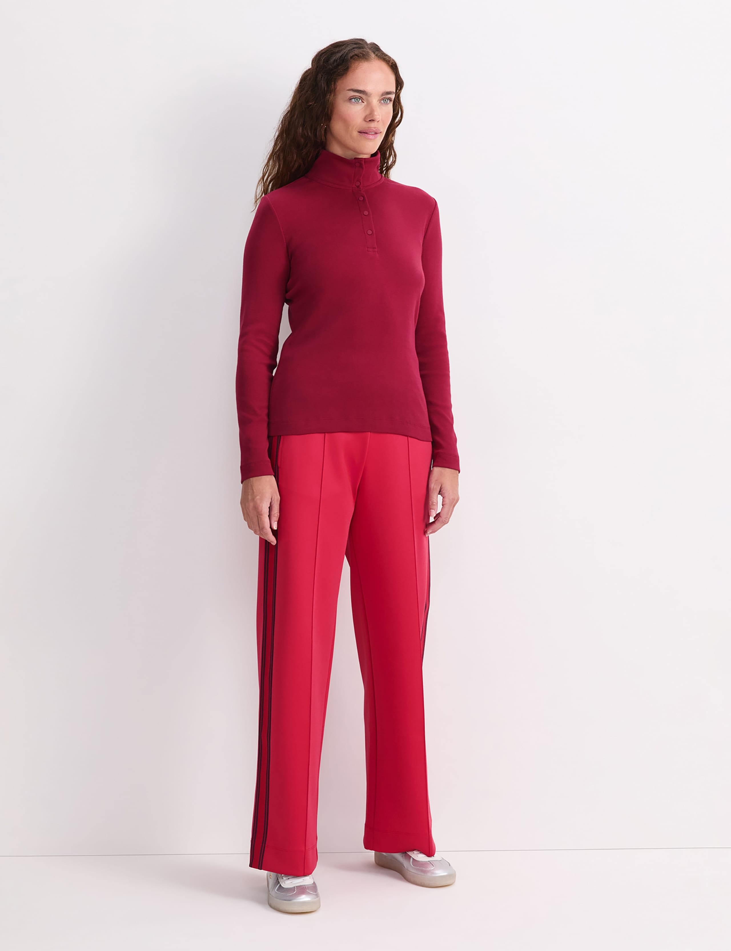 Pure Cotton Ribbed Funnel Neck Top 3 of 7