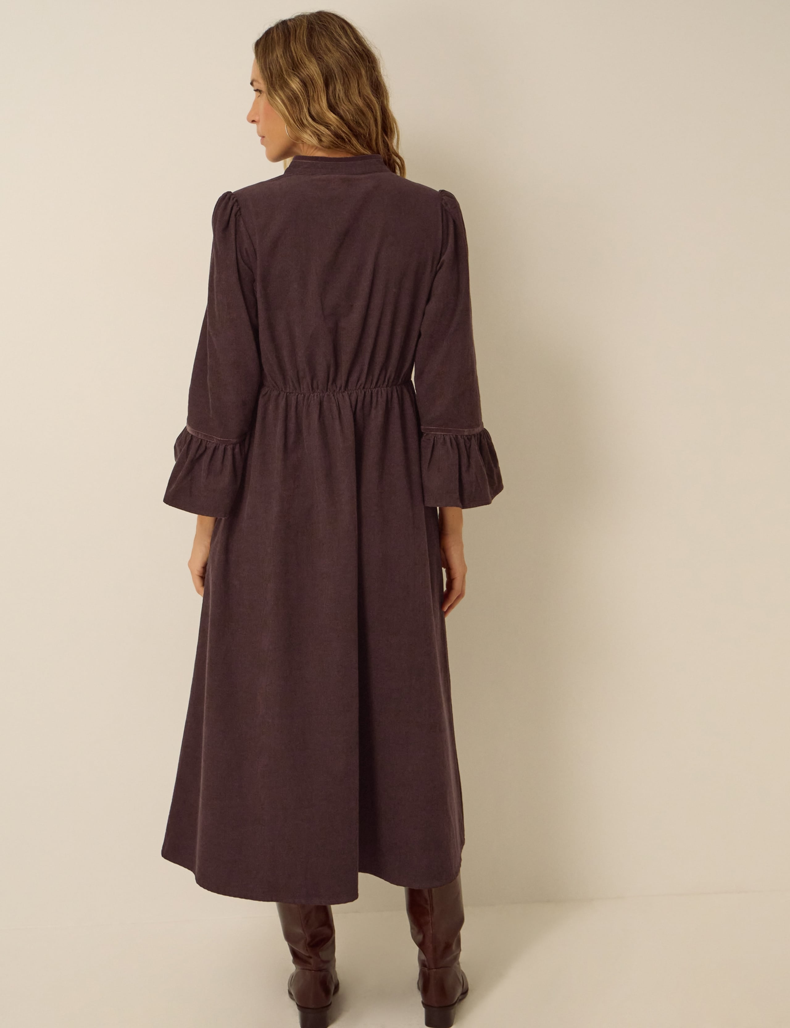 Cord High Neck Midi Dress 3 of 5
