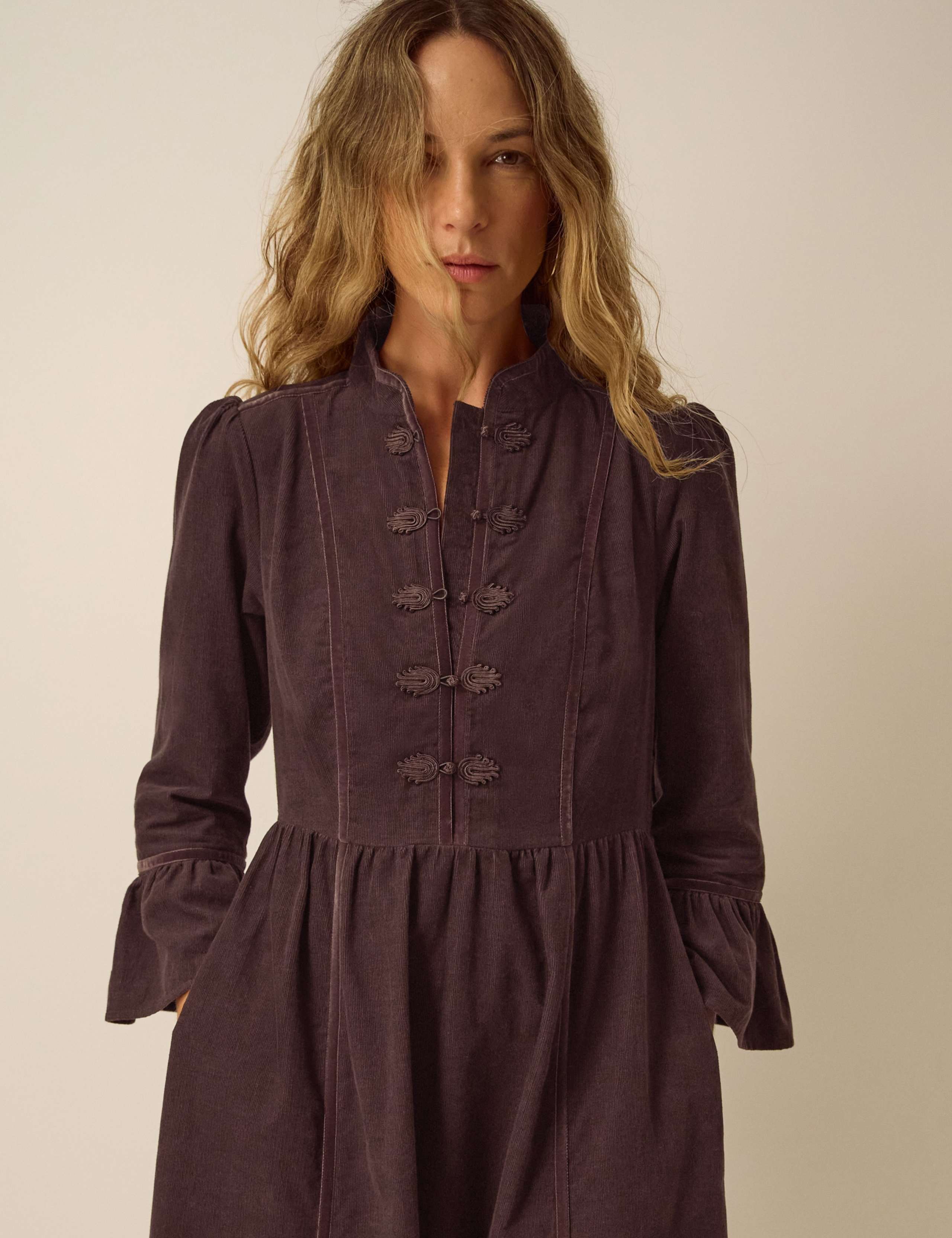Cord High Neck Midi Dress 4 of 5