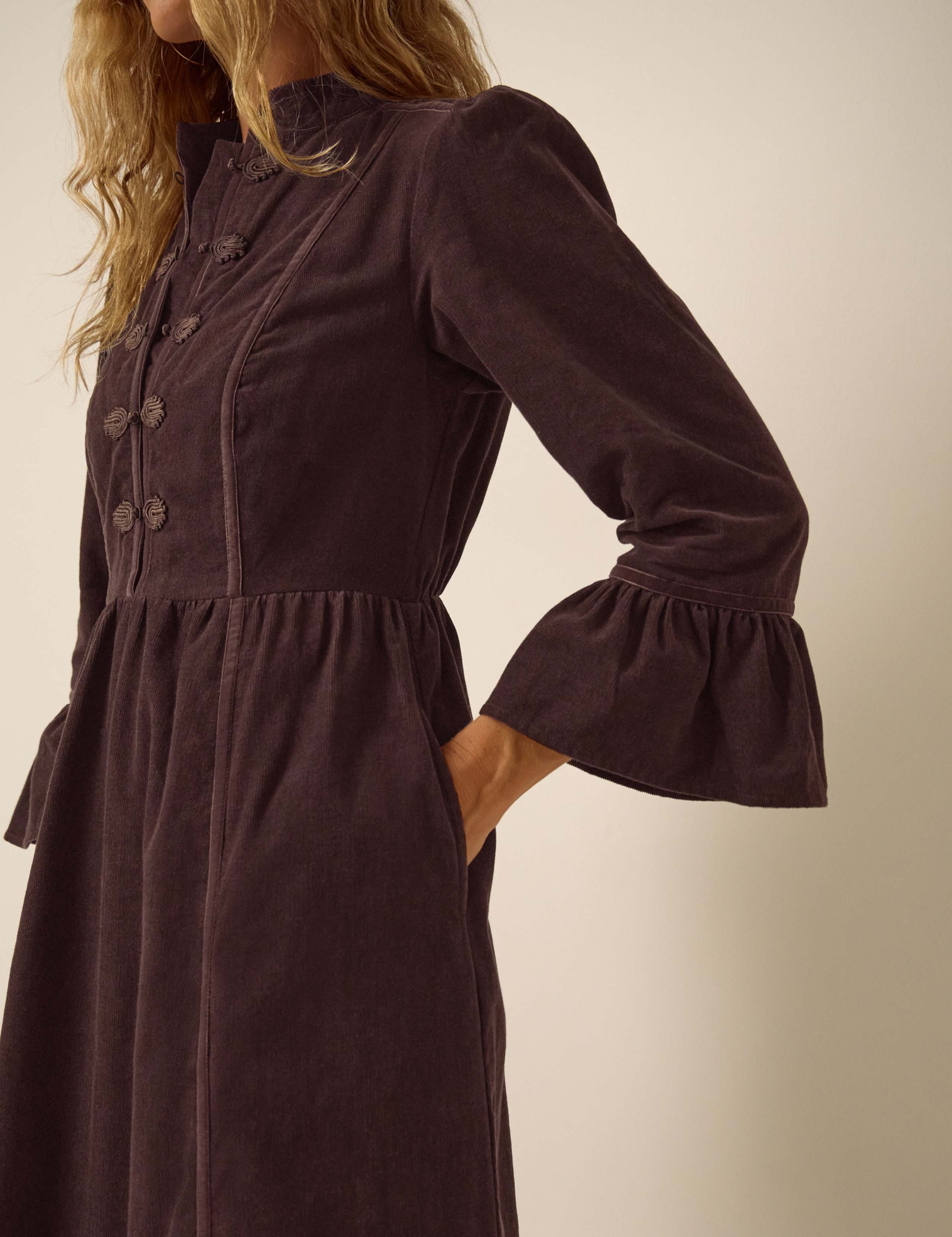 Cord High Neck Midi Dress 5 of 5