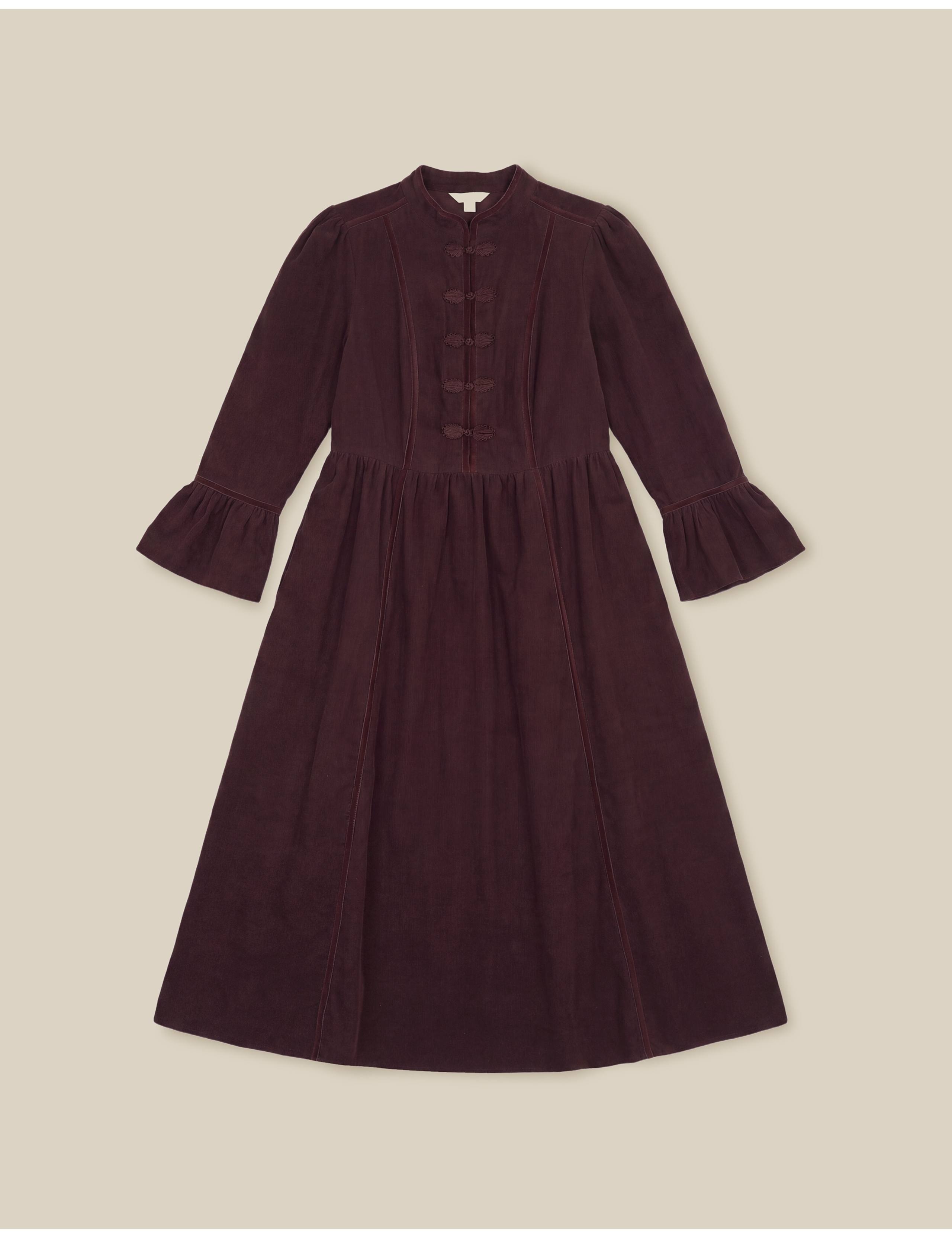 Cord High Neck Midi Dress 2 of 5