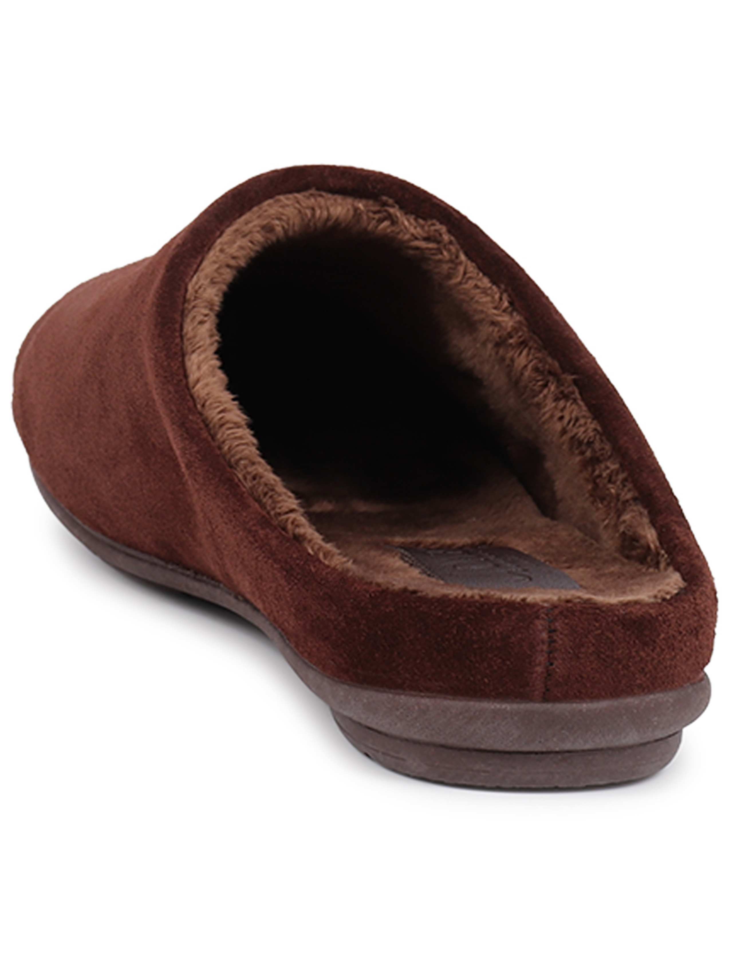 Suede Fleece Lined Mule Slippers 6 of 7