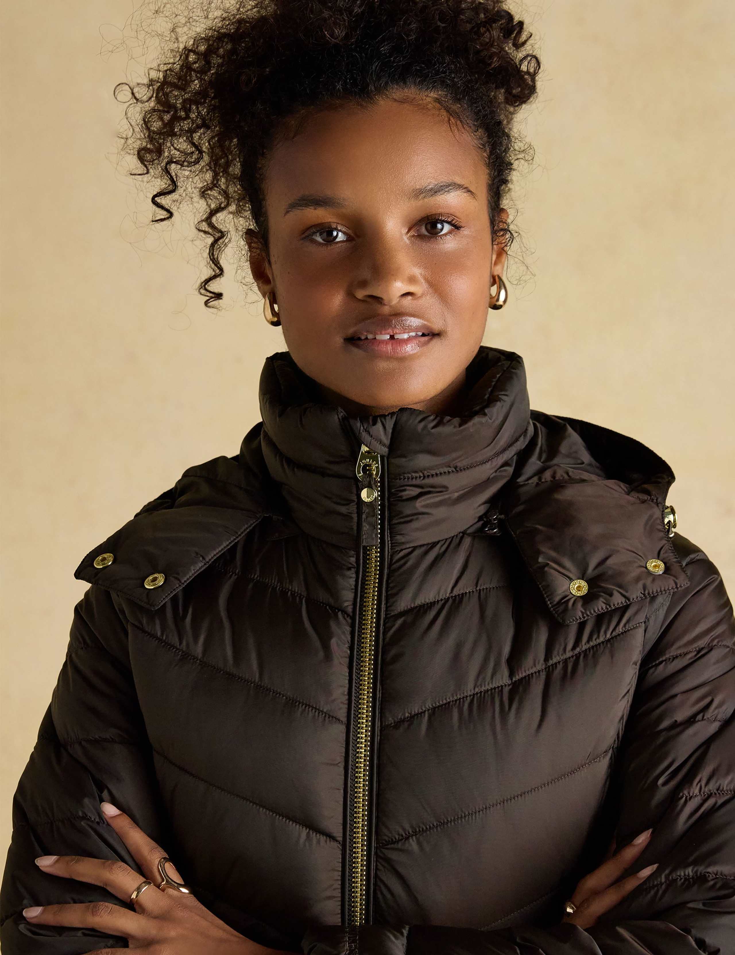 Hooded Quilted Longline Puffer Coat 2 of 8