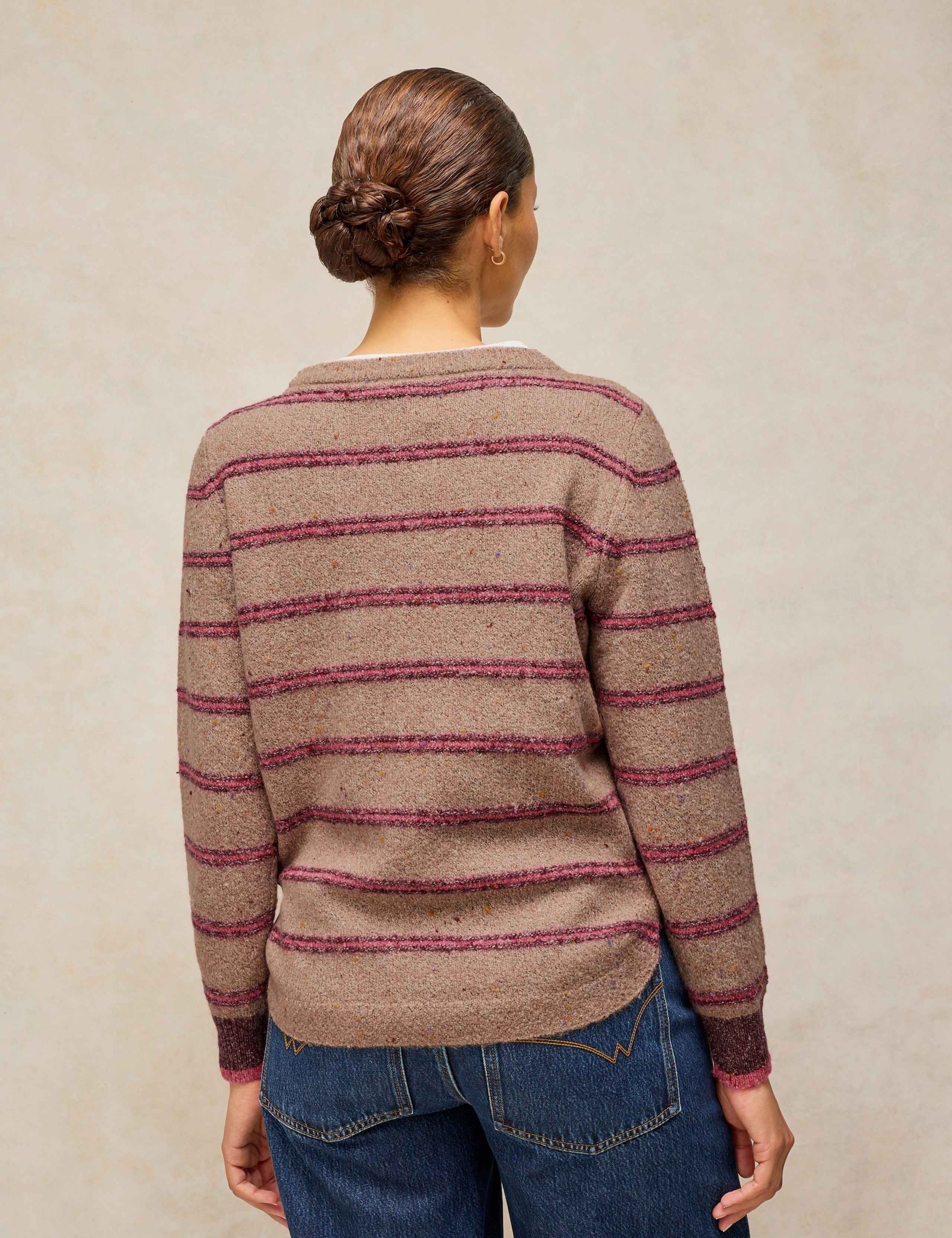 Stripe Nep Yarn Crew Neck Jumper 5 of 6