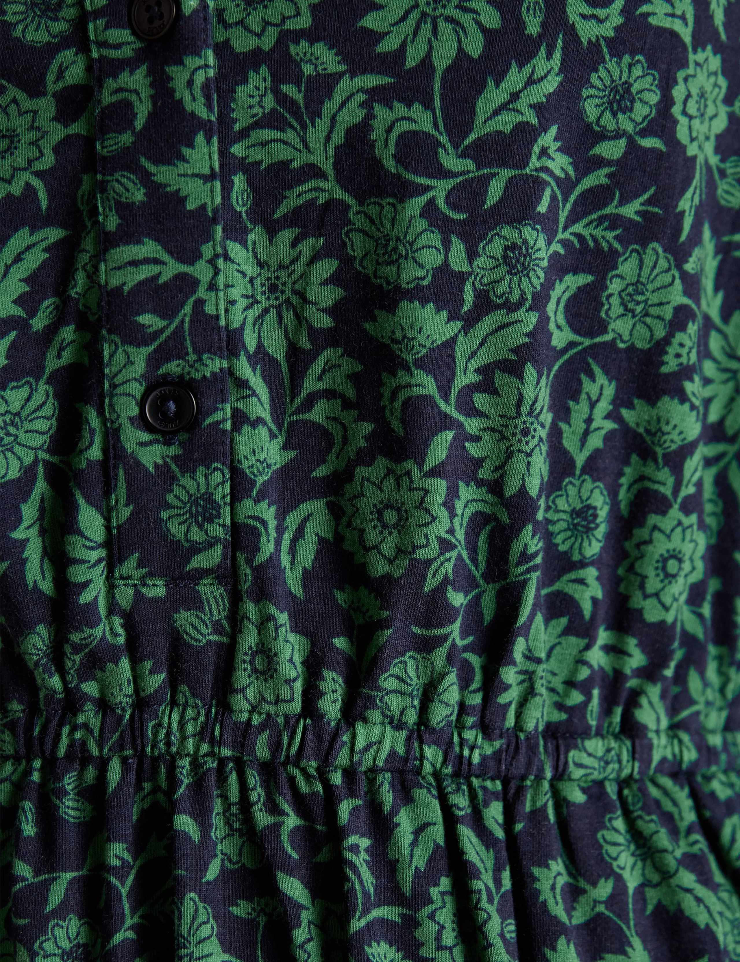 Jersey Floral Midi Waisted Shirt Dress 7 of 8