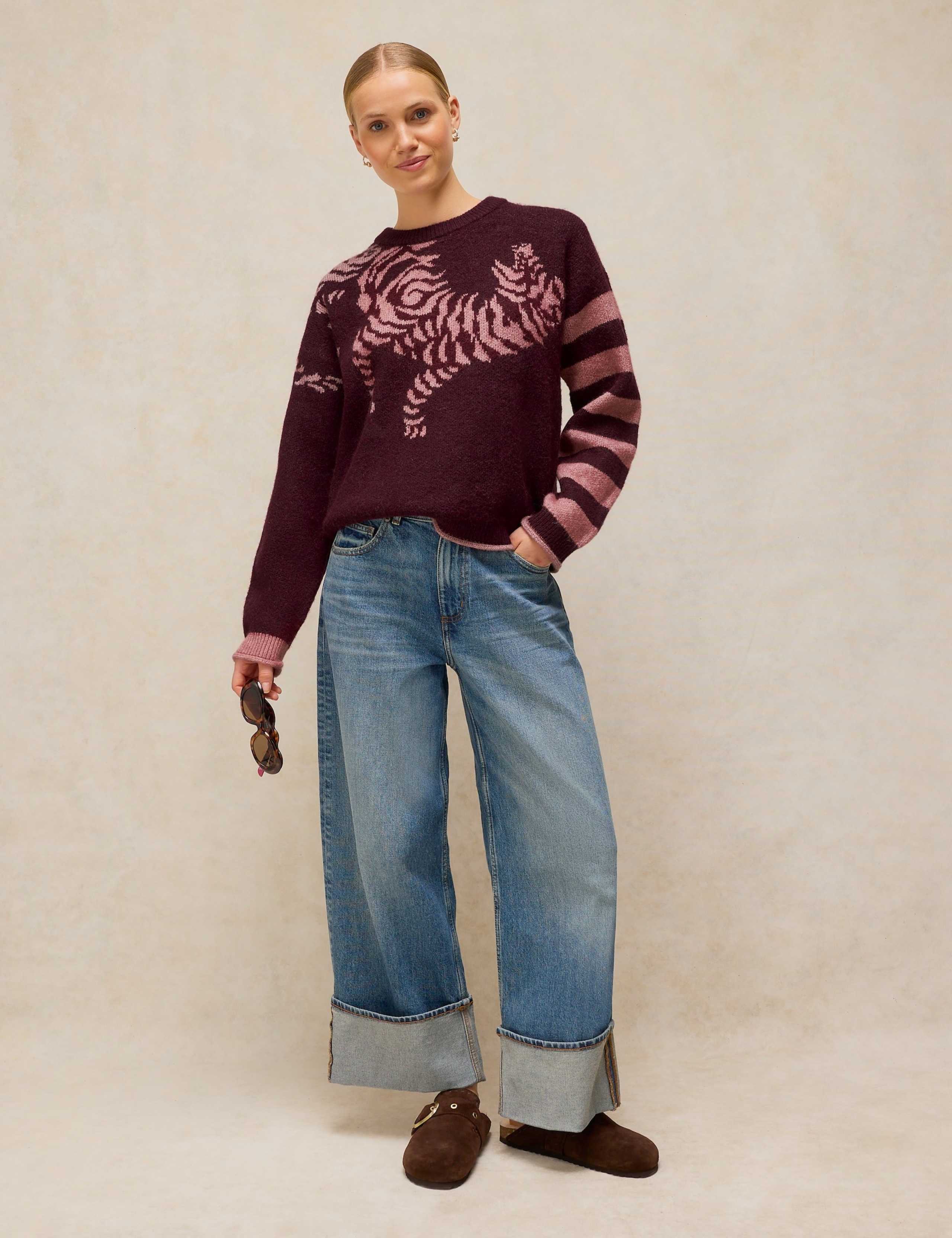 Tiger Stripe Jumper With Wool 3 of 6