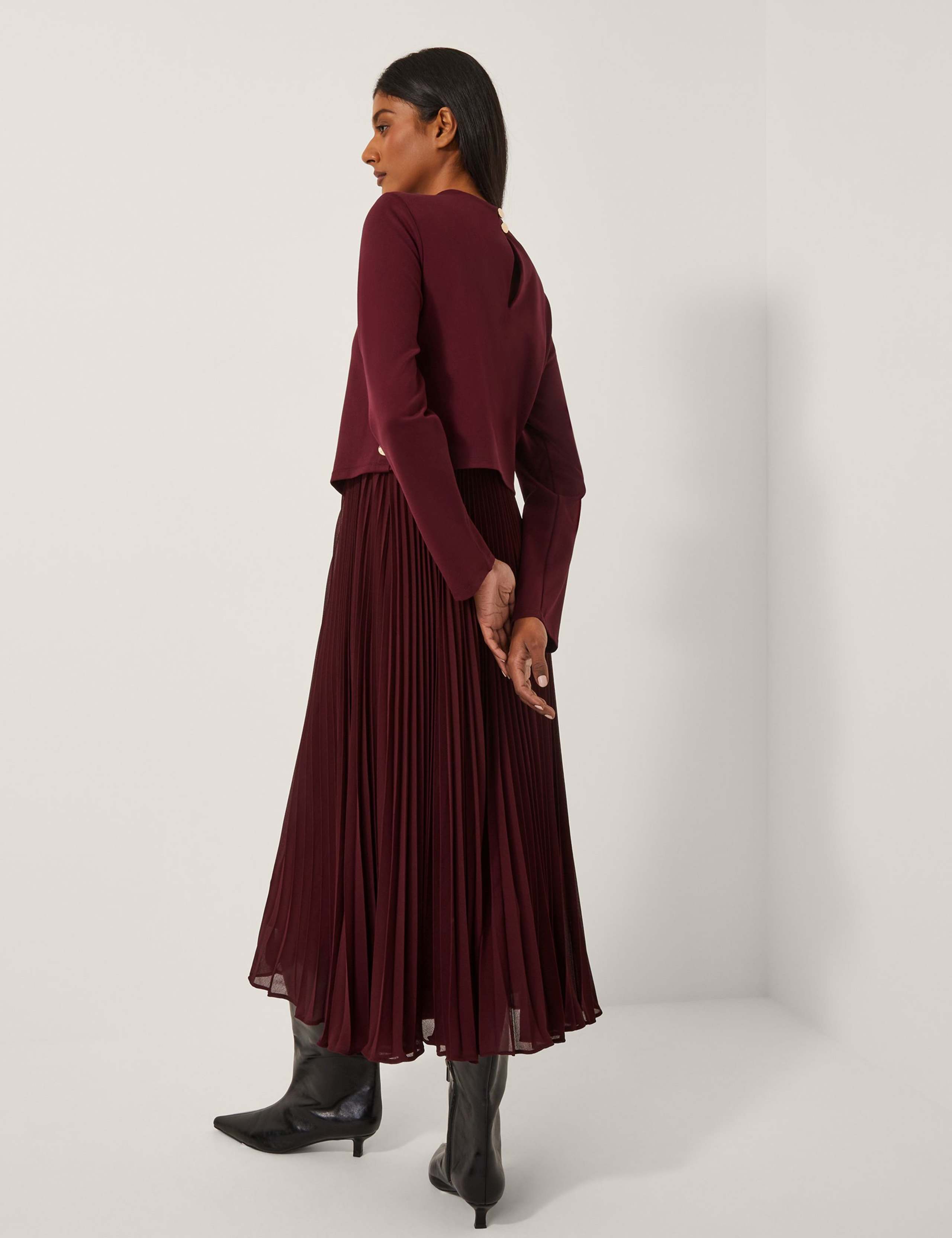 Pleated Midi Skater Dress 5 of 6