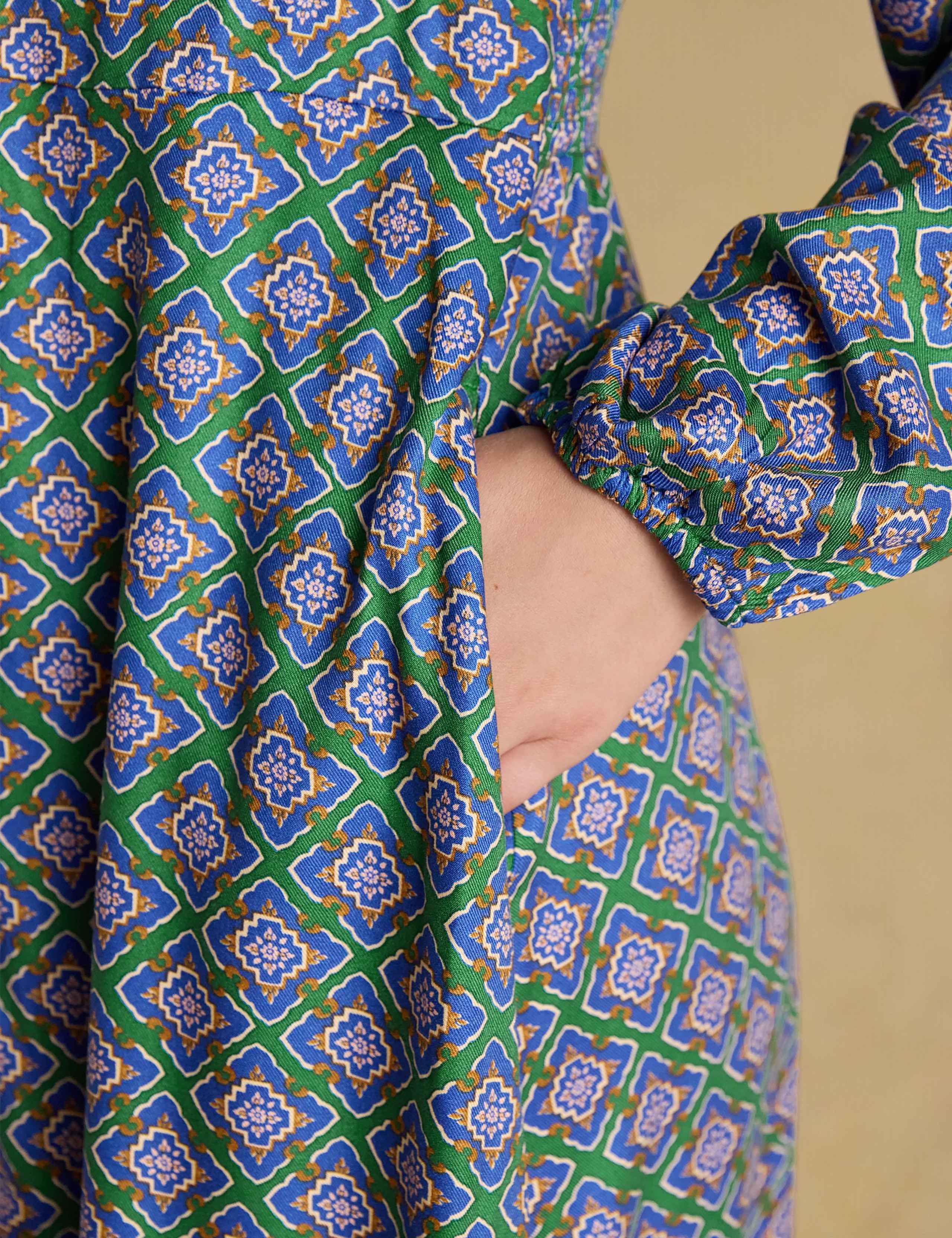 Printed V-Neck Midaxi Tea Dress 6 of 7