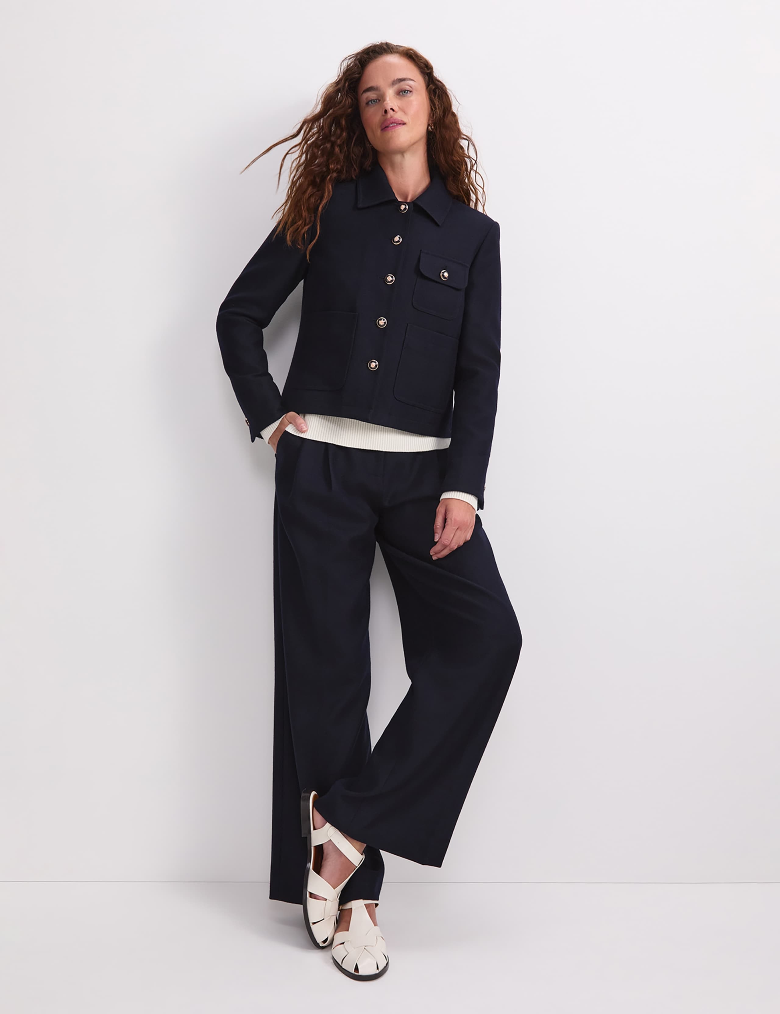 Wool-Rich Cropped Jacket 3 of 7