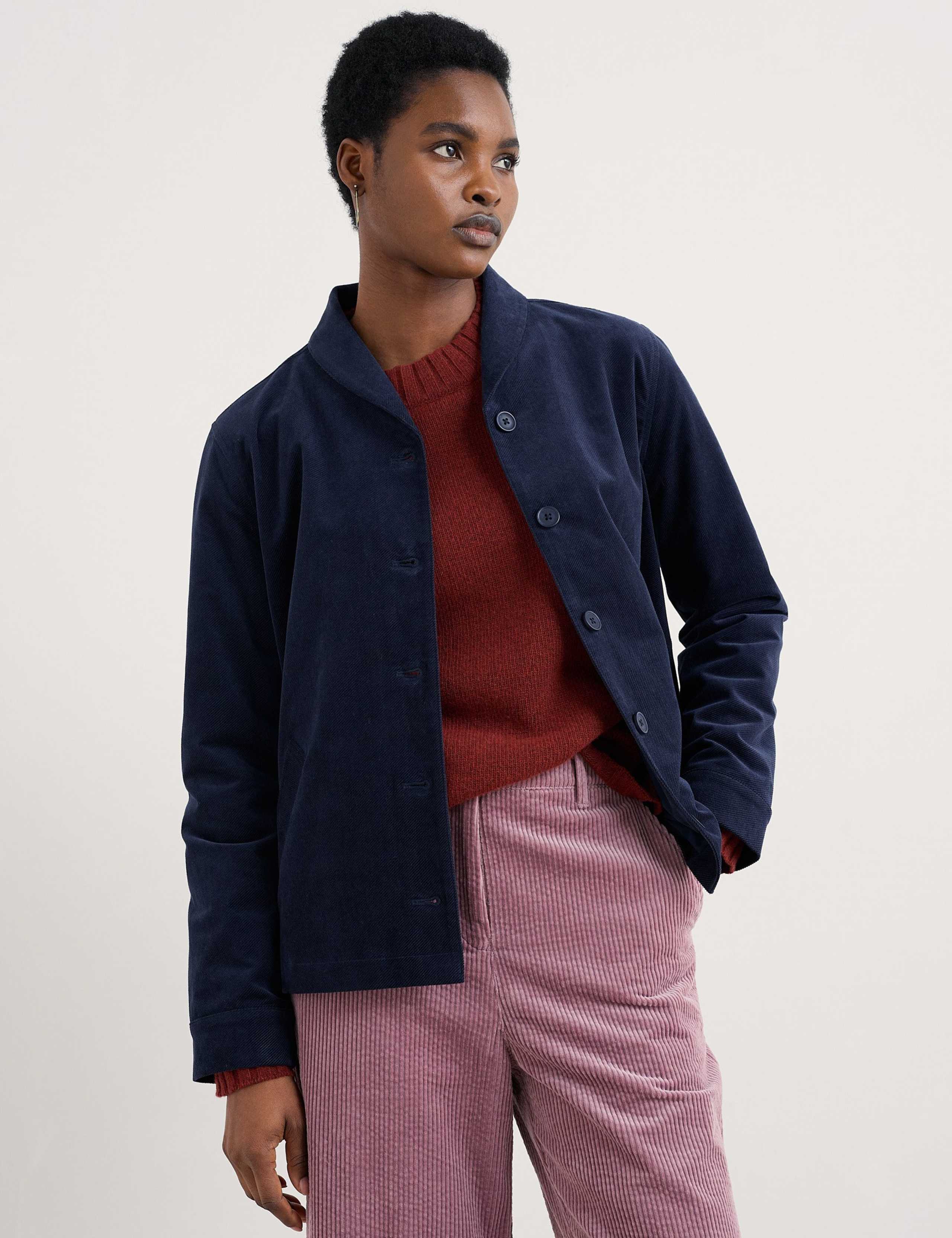 Cotton Rich Collared Short Jacket 4 of 5