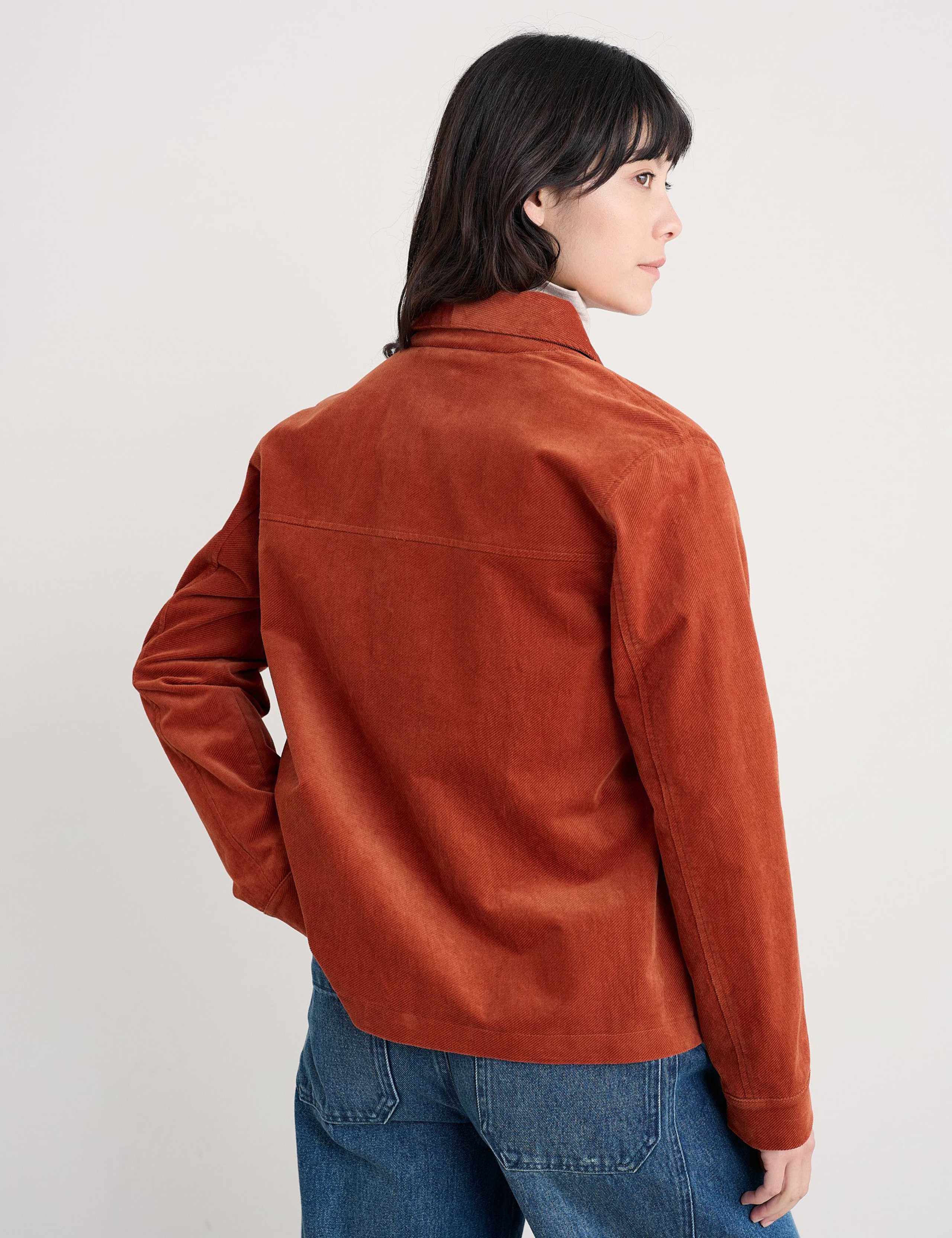 Cotton Rich Collared Short Jacket 4 of 5