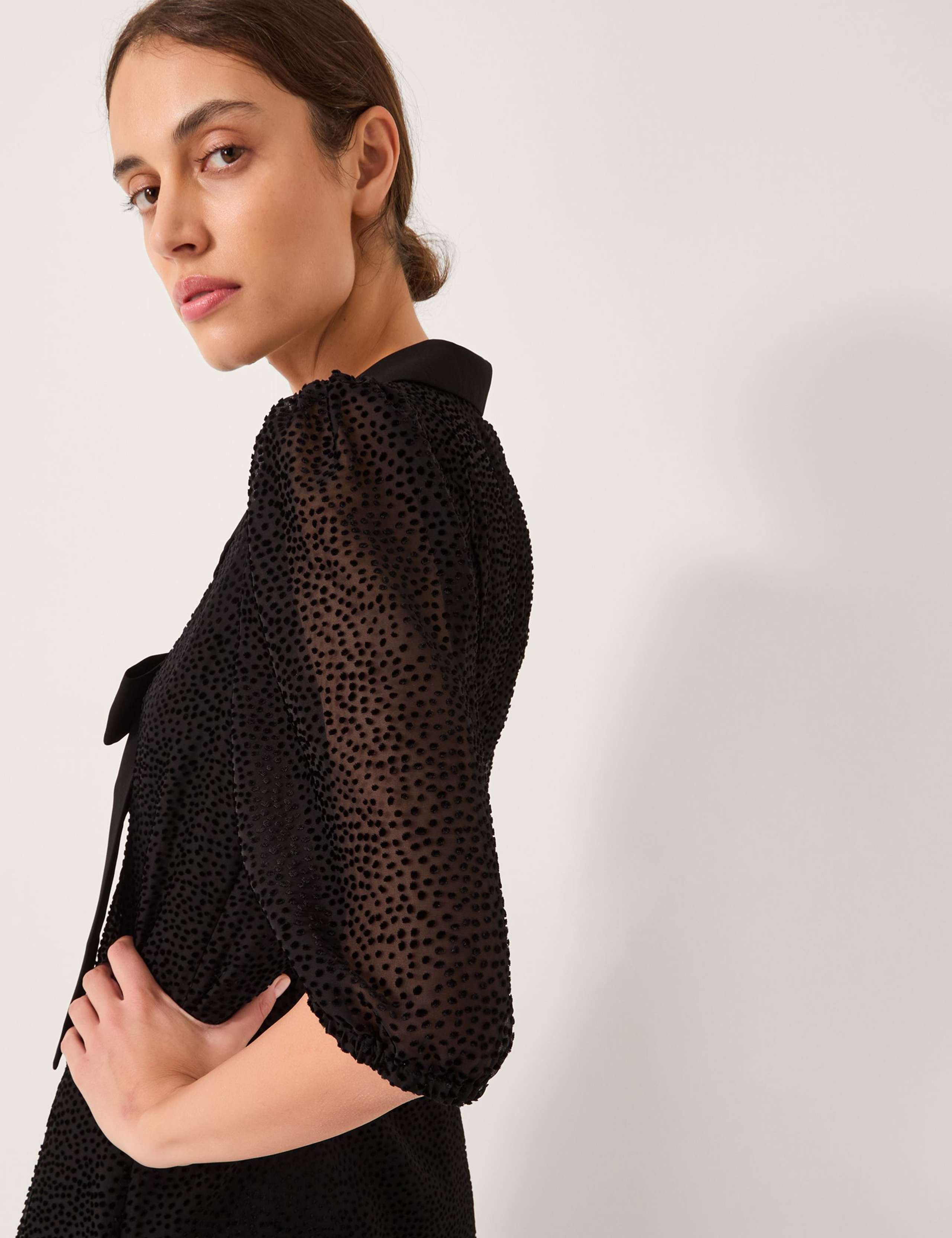 Polka Dot Collared Midi Tea Dress 4 of 4