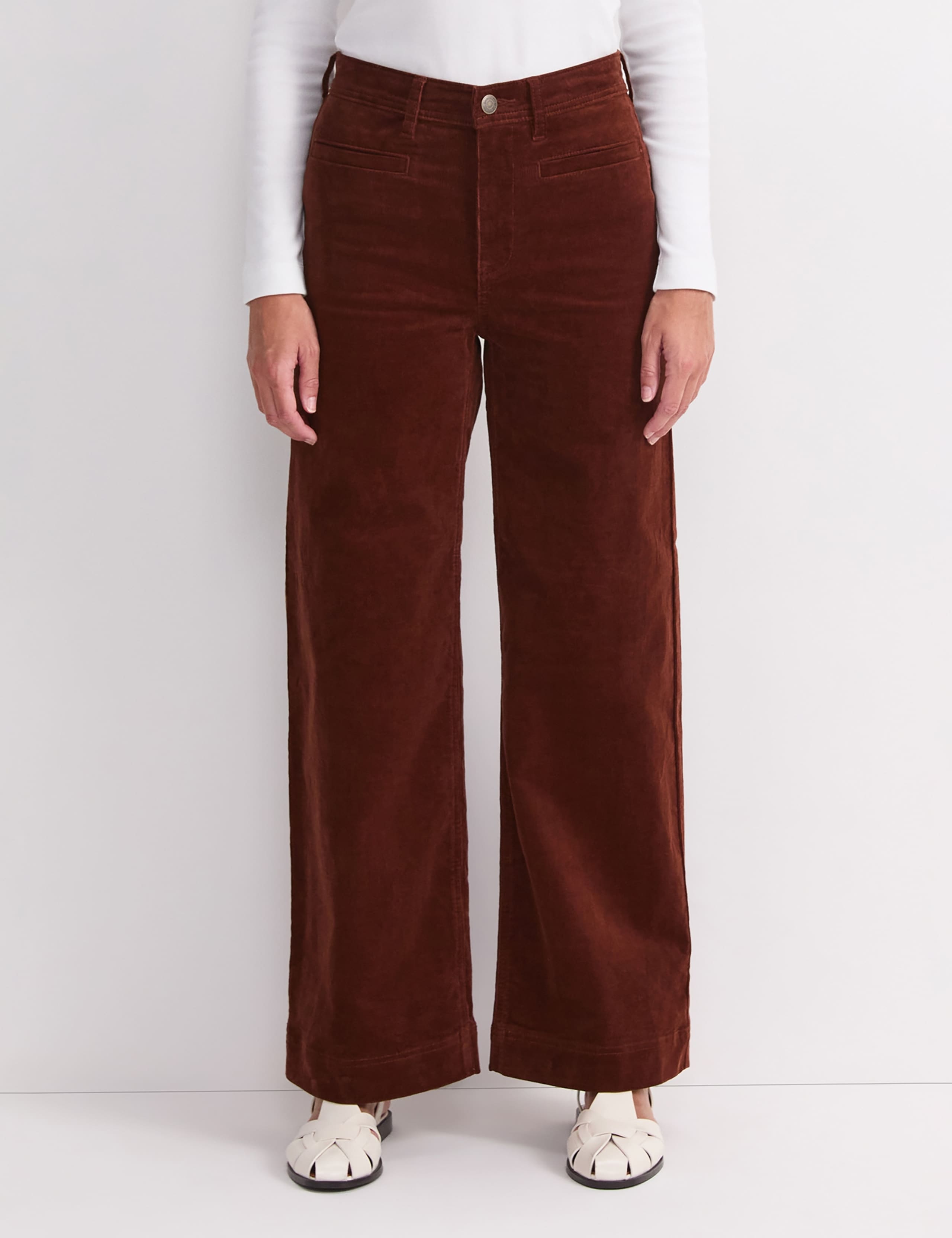 Corduroy High Waisted Slim Fit Jeans 1 of 6