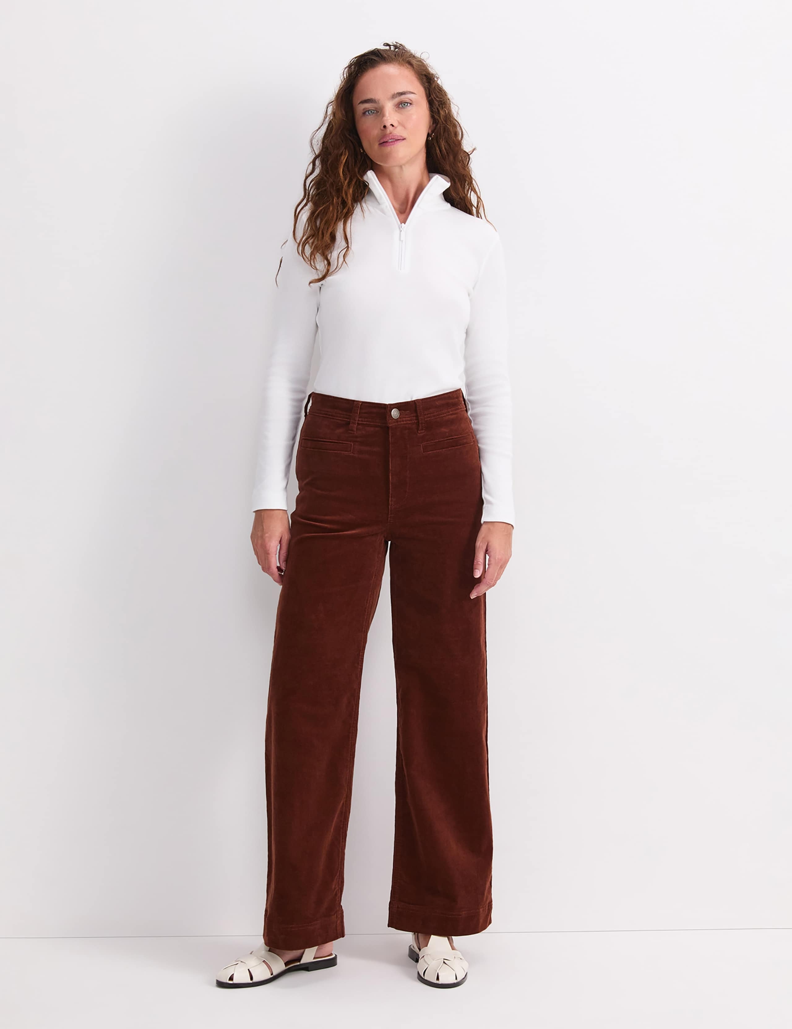 Corduroy High Waisted Slim Fit Jeans 2 of 6