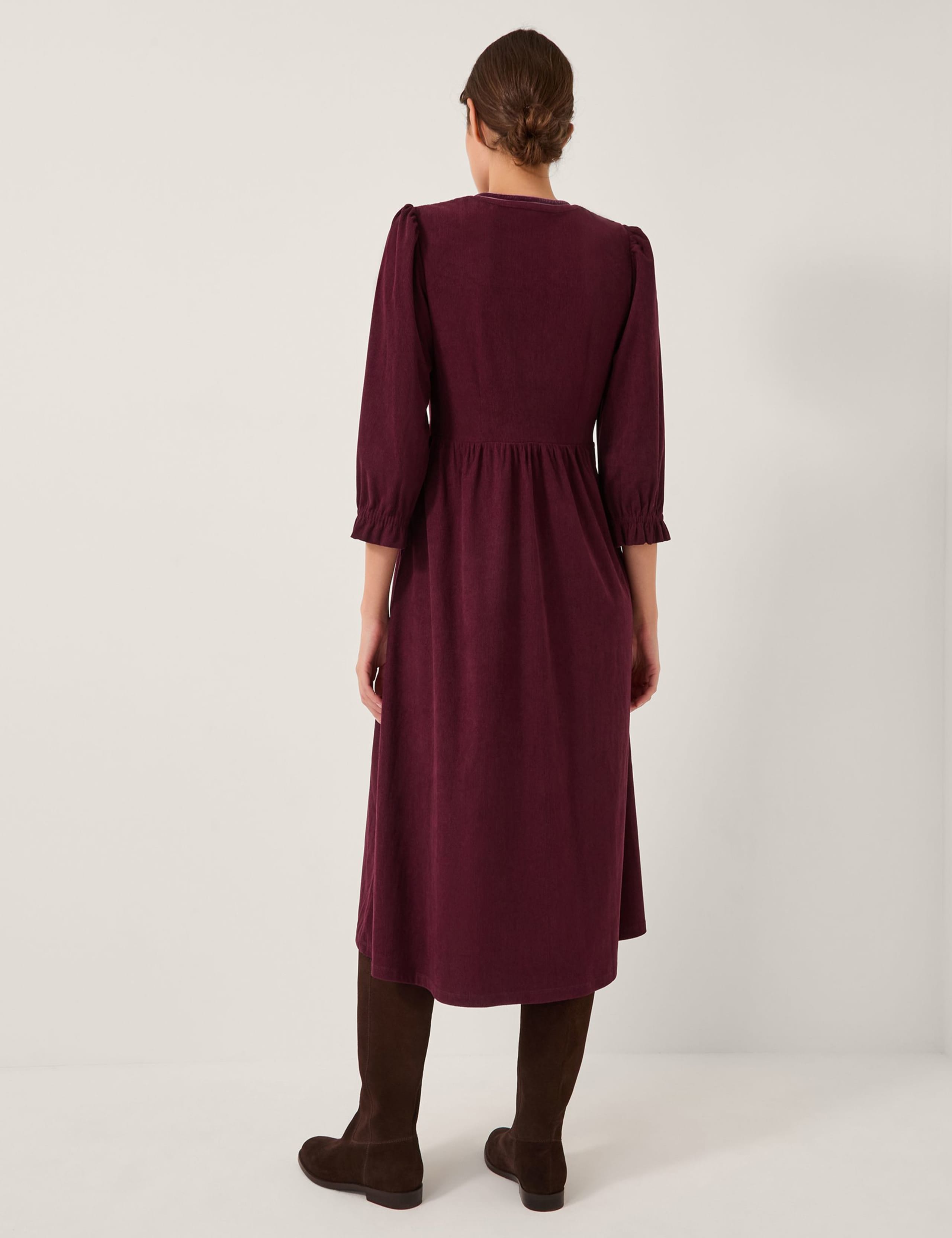Corduroy Smocked Midi Dress 2 of 4