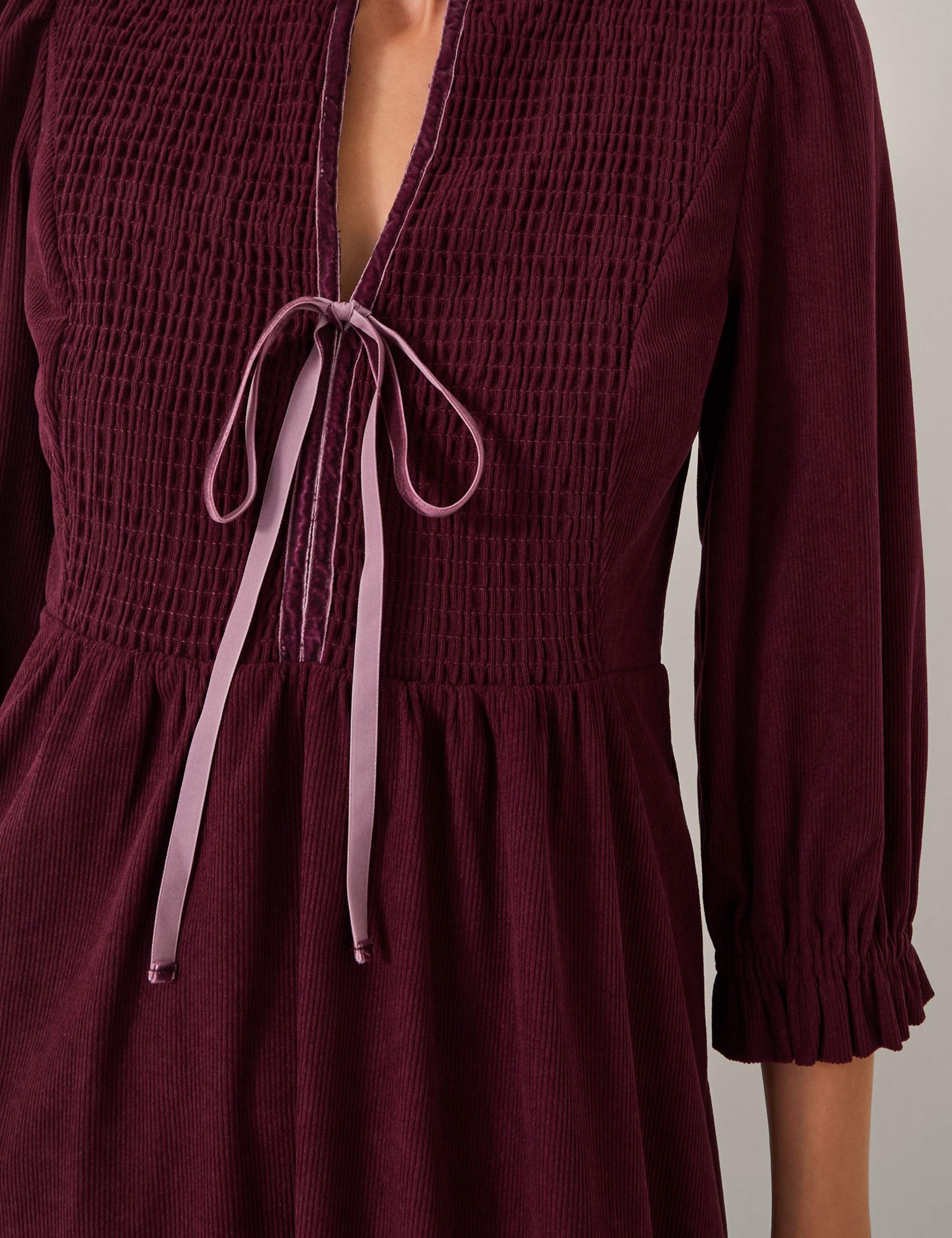 Corduroy Smocked Midi Dress 4 of 4